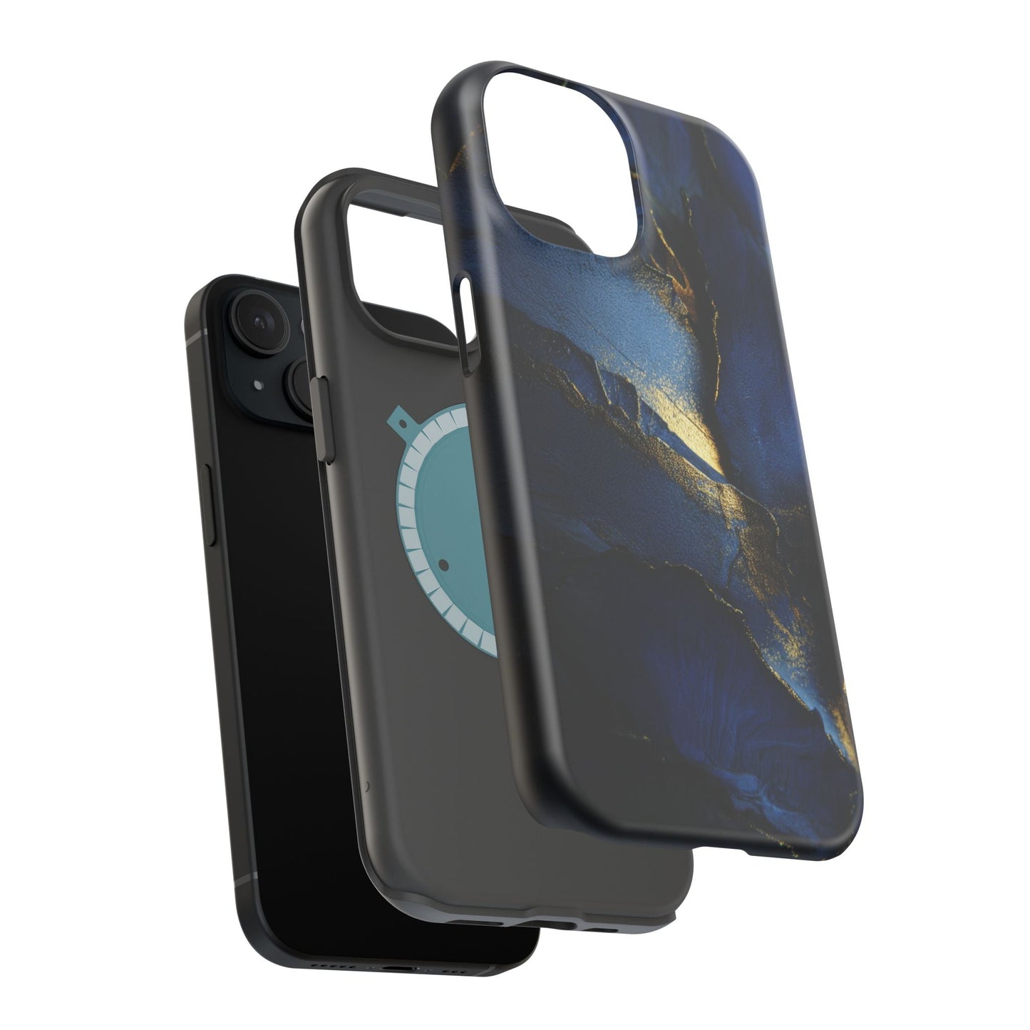 Phone Case - Blue and Gold 8k HD Design - Magnetic Tough Cases Printify