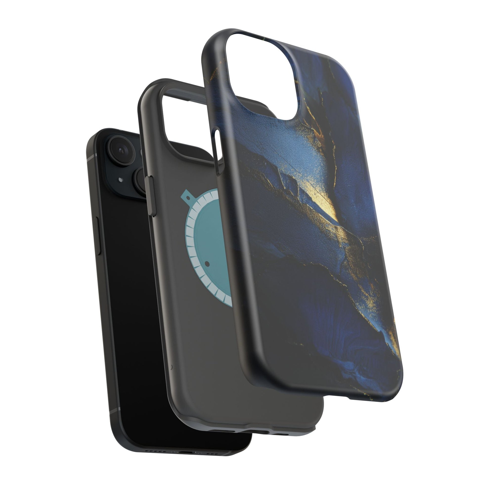 Phone Case - Blue and Gold 8k HD Design - Magnetic Tough Cases Printify