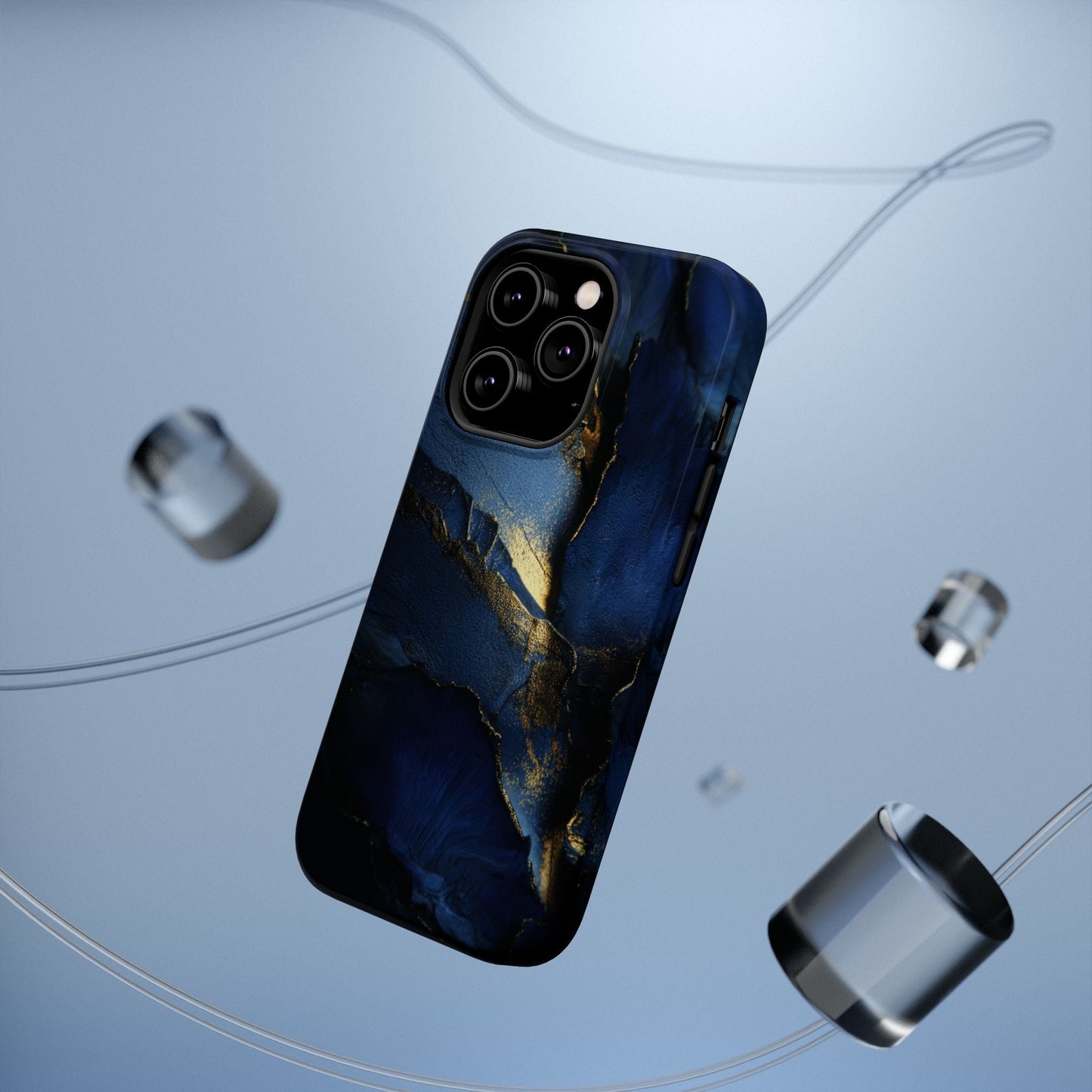 Phone Case - Blue and Gold 8k HD Design - Magnetic Tough Cases Printify