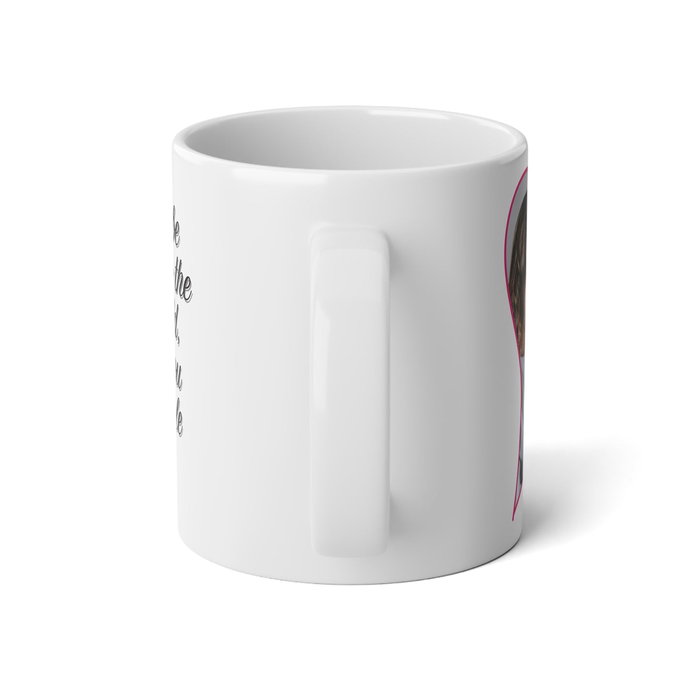 Personalized Baby Keepsake Jumbo Mug Custom Newborn Photo Heart Coffee Cup With Name and Birth Date Gift 20oz