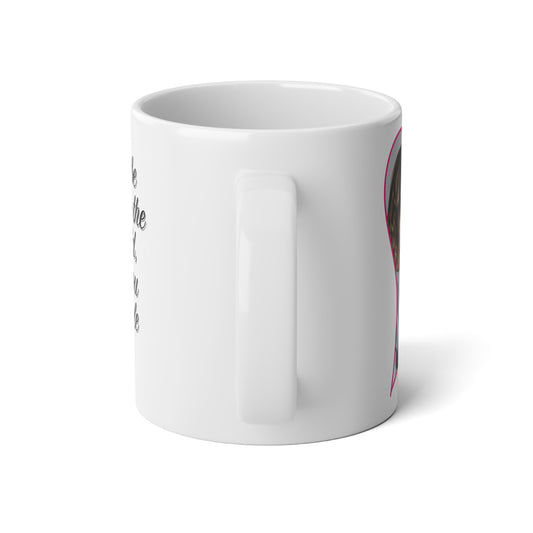 Personalized Baby Keepsake Jumbo Mug Custom Newborn Photo Heart Coffee Cup With Name and Birth Date Gift 20oz