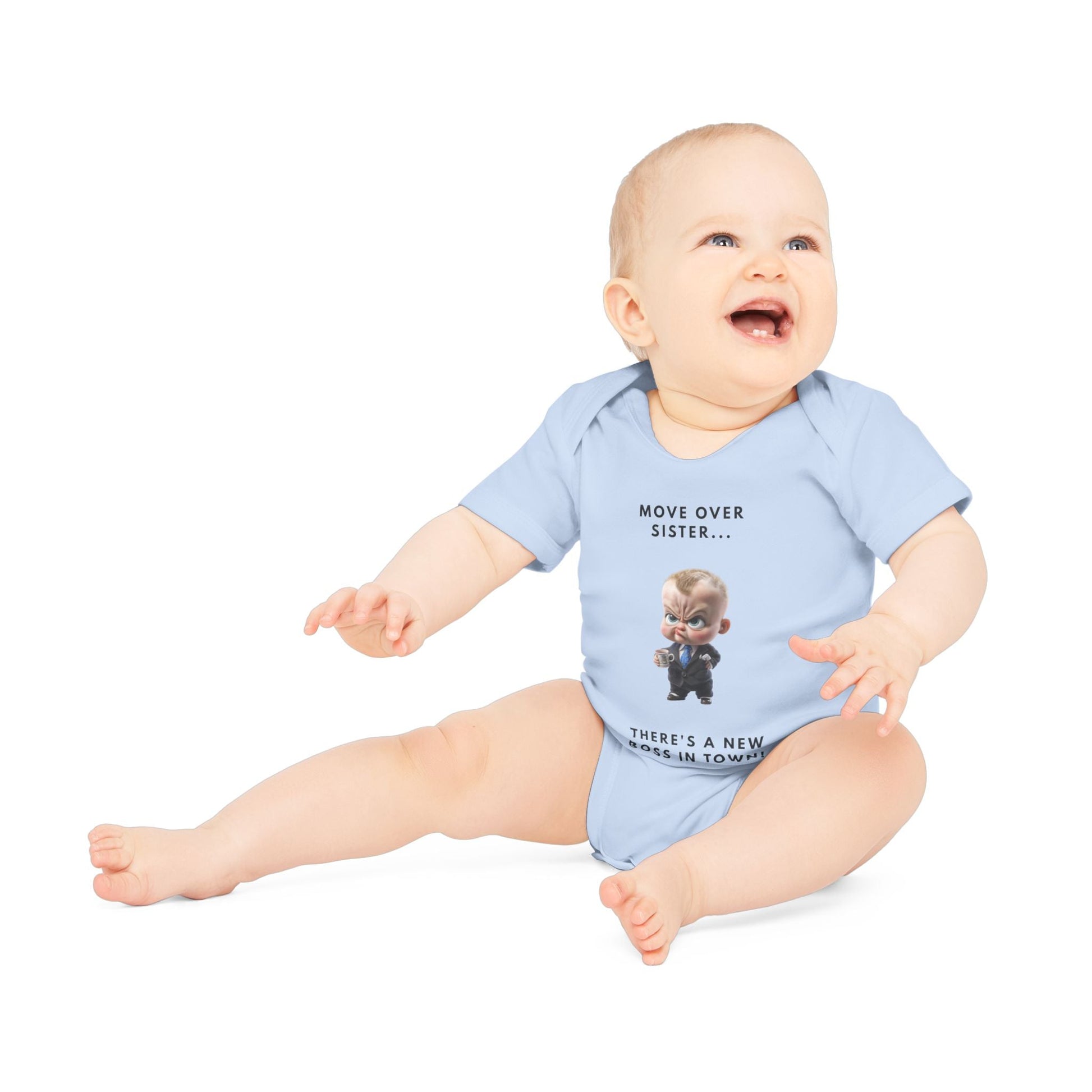 Baby Boss Organic Bodysuit - Adorable Infant Clothing, Funny Baby Gift, Cute Newborn Outfit, Perfect for Baby Showers, Milestone Photos Printify