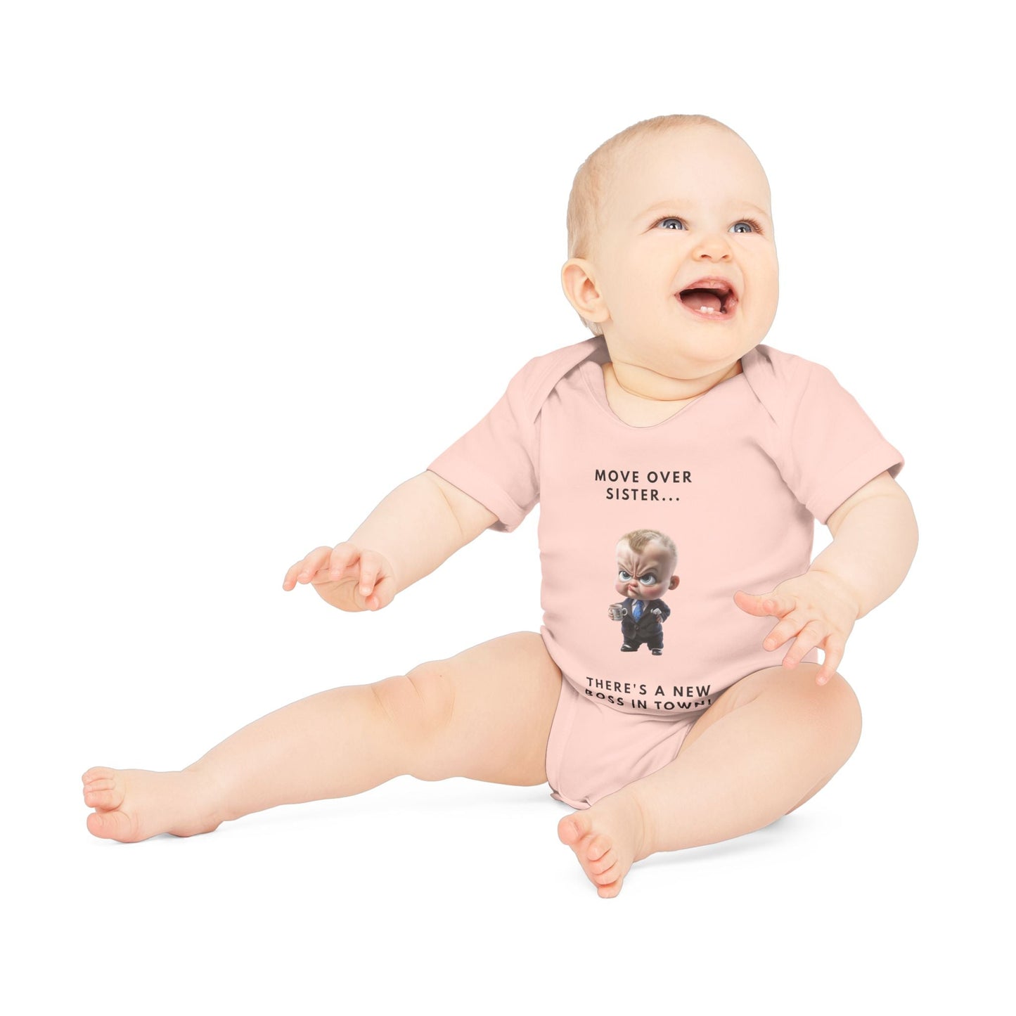 Baby Boss Organic Bodysuit - Adorable Infant Clothing, Funny Baby Gift, Cute Newborn Outfit, Perfect for Baby Showers, Milestone Photos Printify