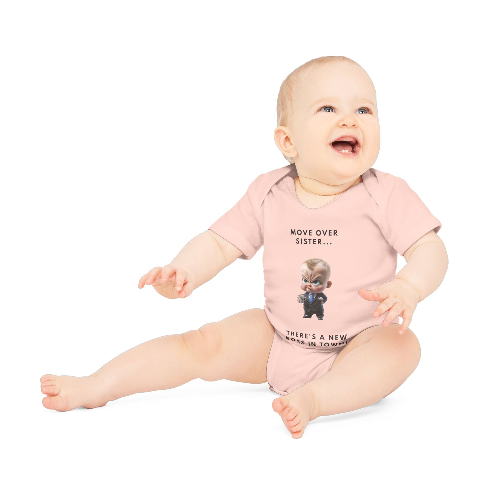 Baby Boss Organic Bodysuit - Adorable Infant Clothing, Funny Baby Gift, Cute Newborn Outfit, Perfect for Baby Showers, Milestone Photos Printify