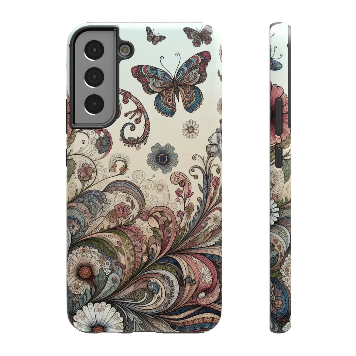 Phone Cases Whimsical Butterflies and Sunflowers Design Printify