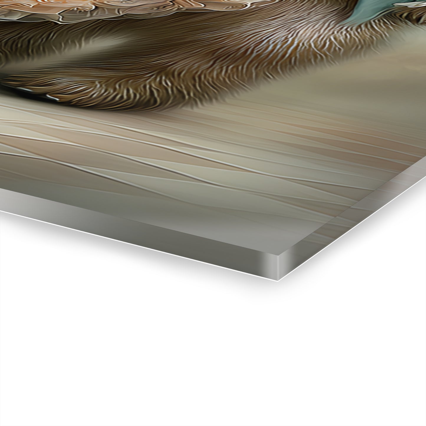 Acrylic Prints - Whimsical Girl and Bear French Cleat Hanging Frame with Enchanting Poem on the Horizontal Frames only.