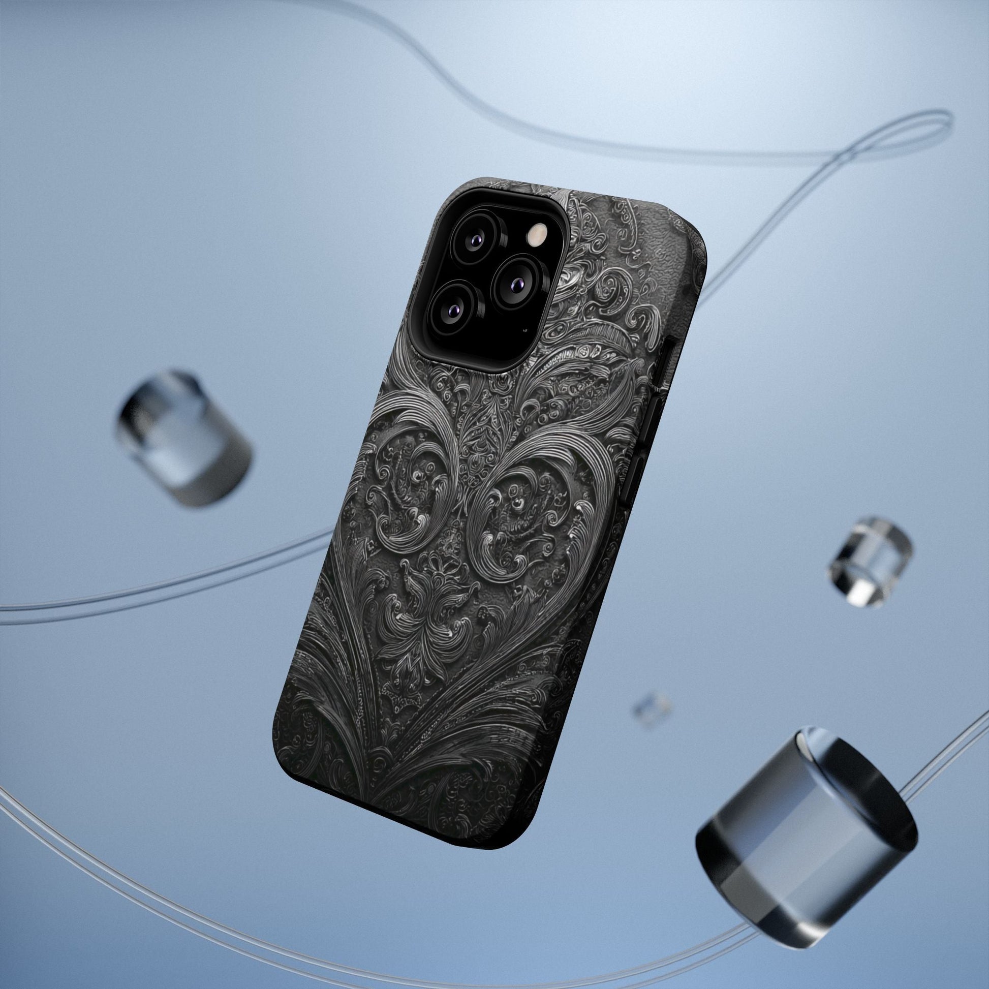 Phone Cases - Elegant Vintage Black Lace Design Printify