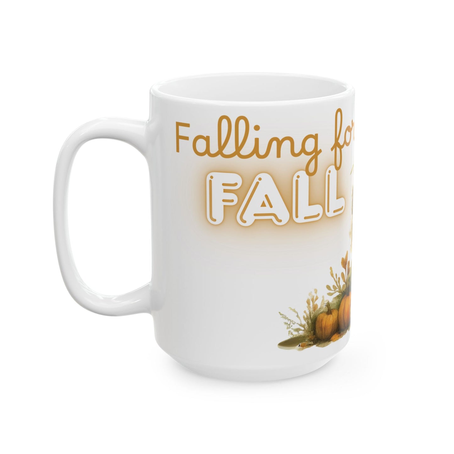 Falling for Fall Mug Cozy Autumn Witch Pumpkins and Sunflowers Coffee Cup
