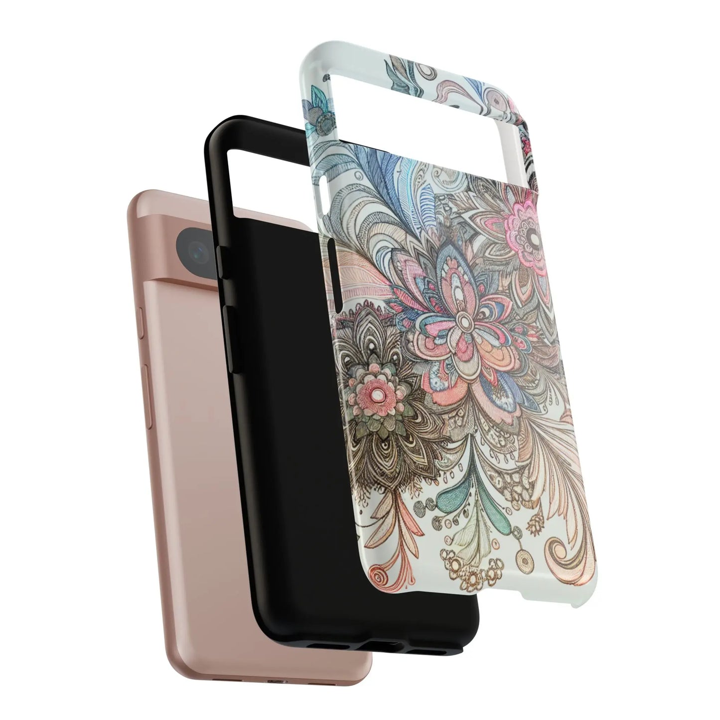 Floral Phone Case, Tough Cases, Protective mobile cover for flower lovers, Gift for her, Stylish phone accessory, Unique floral [...] Printify