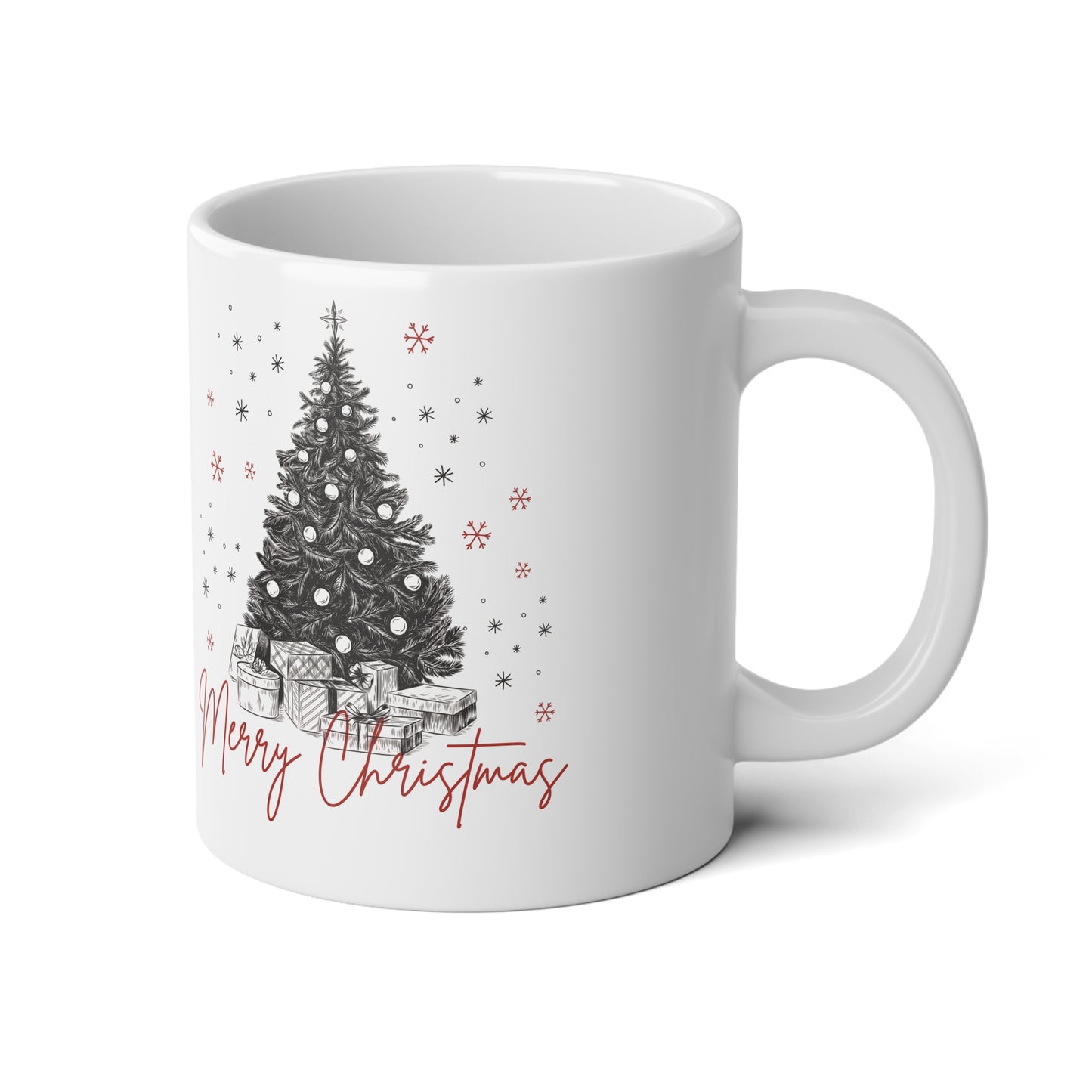 Cozy Christmas Jumbo Mug - 20oz, Holiday Gift, Winter Decor, Merry Christmas, Hot Cocoa Lover's Gift, Seasonal Drinkware