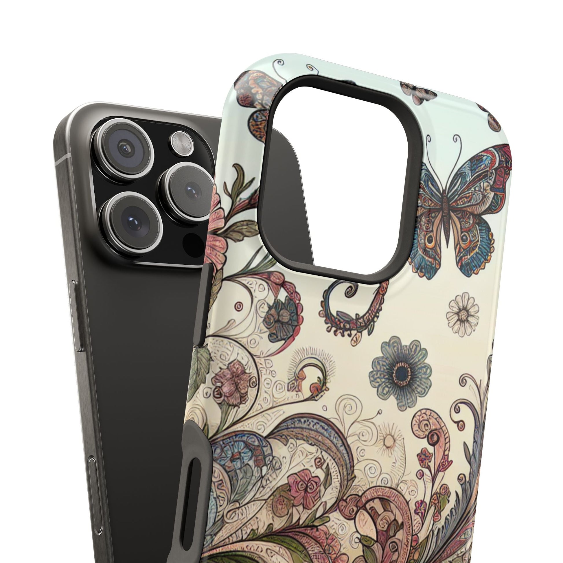 Phone Cases Whimsical Butterflies and Sunflowers Design Printify
