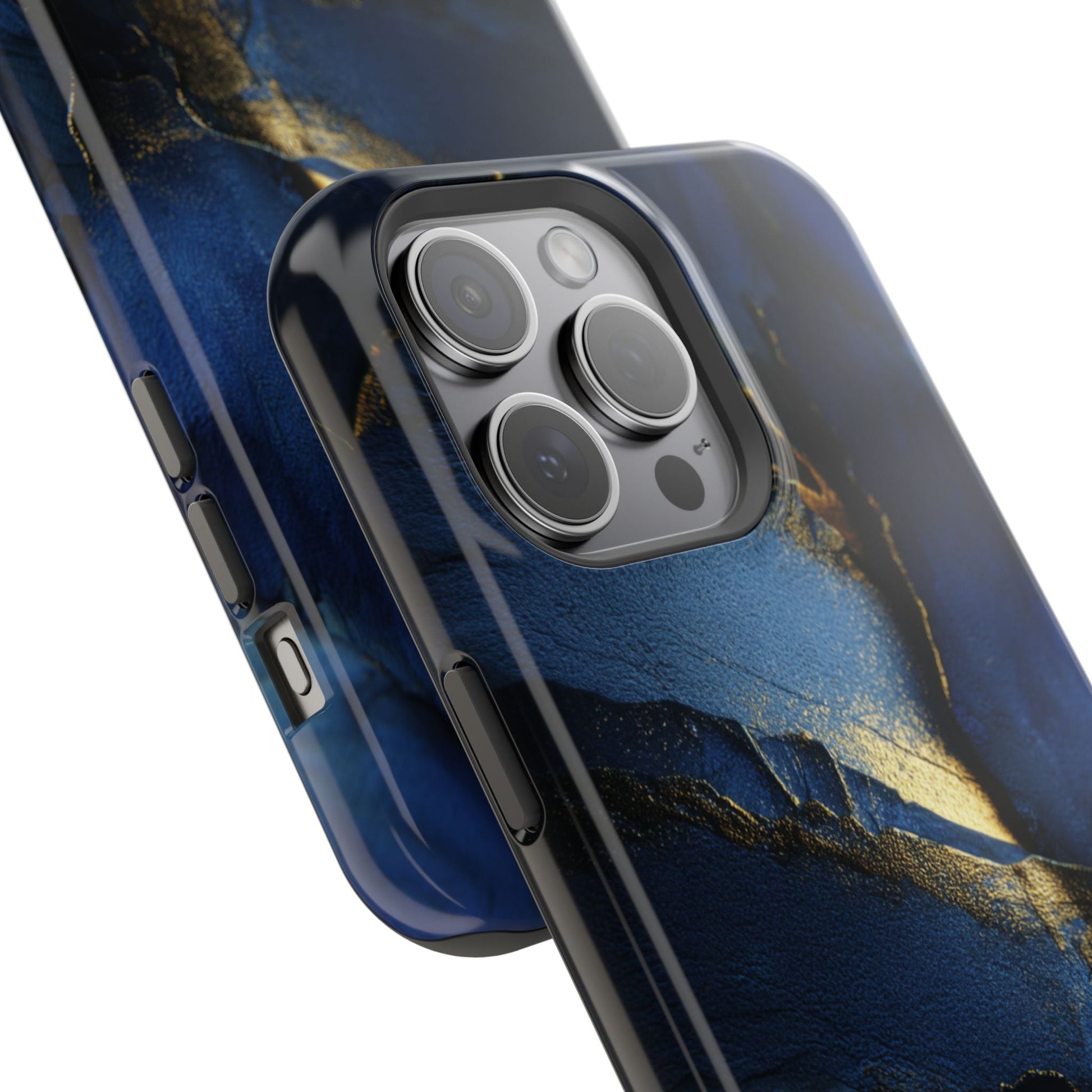 Phone Case - Blue and Gold 8k HD Design - Magnetic Tough Cases Printify