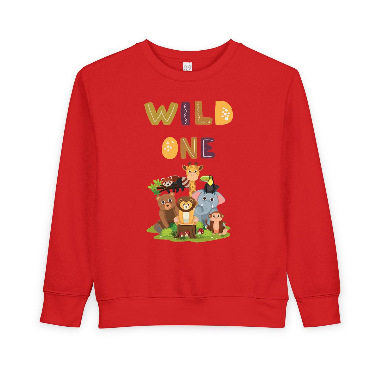 Wild One Toddler Sweatshirt - Cute Animal Design, Birthday Gift, Kids' Apparel, Playtime Outfit, Baby Shower Gift