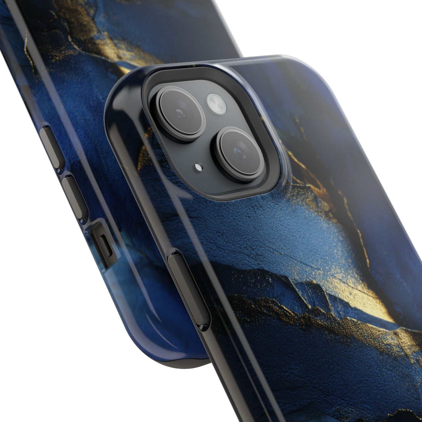 Phone Case - Blue and Gold 8k HD Design - Magnetic Tough Cases Printify