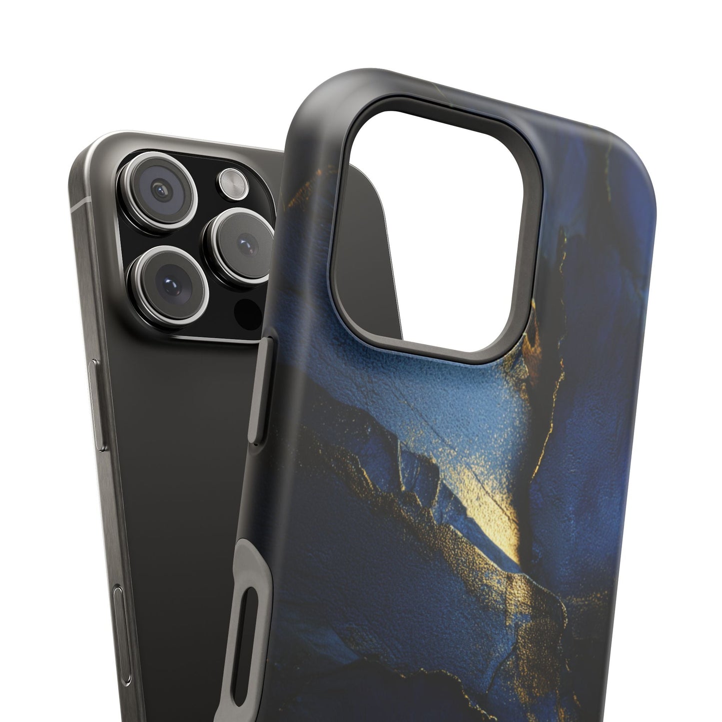 Phone Case - Blue and Gold 8k HD Design - Magnetic Tough Cases Printify
