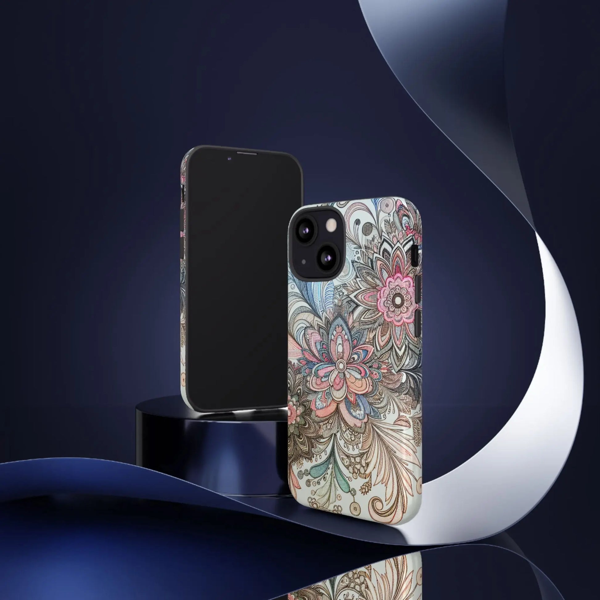 Floral Phone Case, Tough Cases, Protective mobile cover for flower lovers, Gift for her, Stylish phone accessory, Unique floral [...] Printify