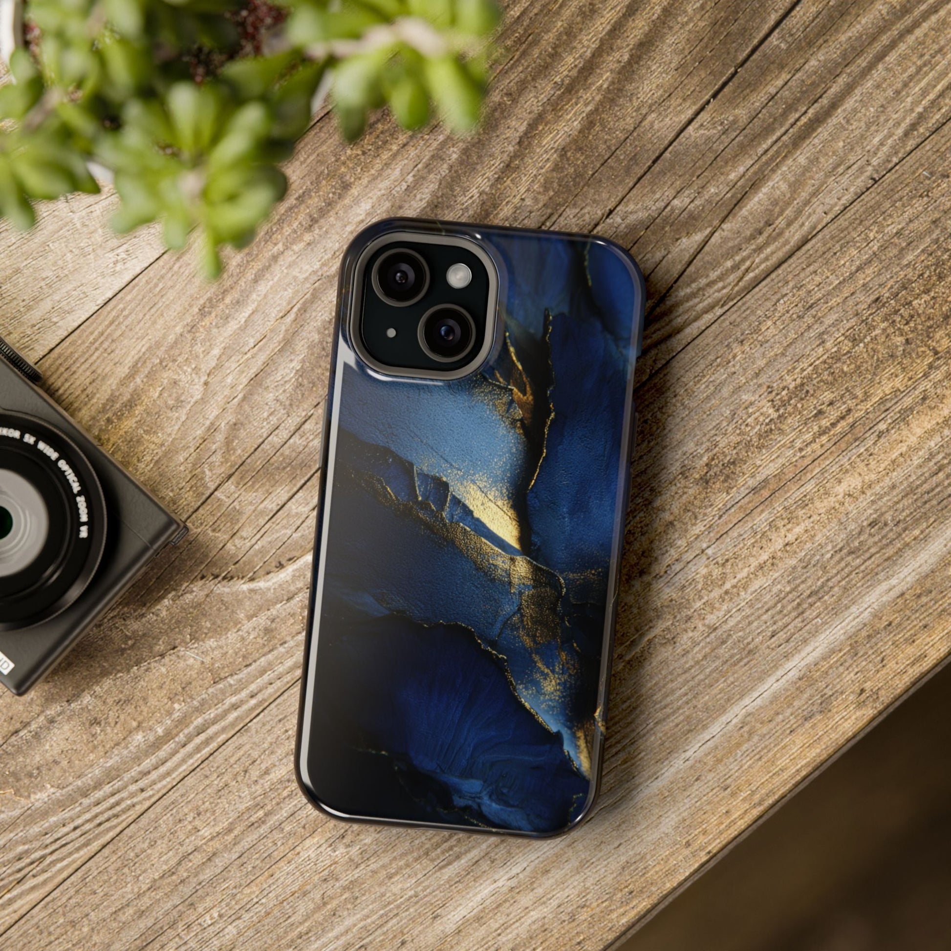 Phone Case - Blue and Gold 8k HD Design - Magnetic Tough Cases Printify