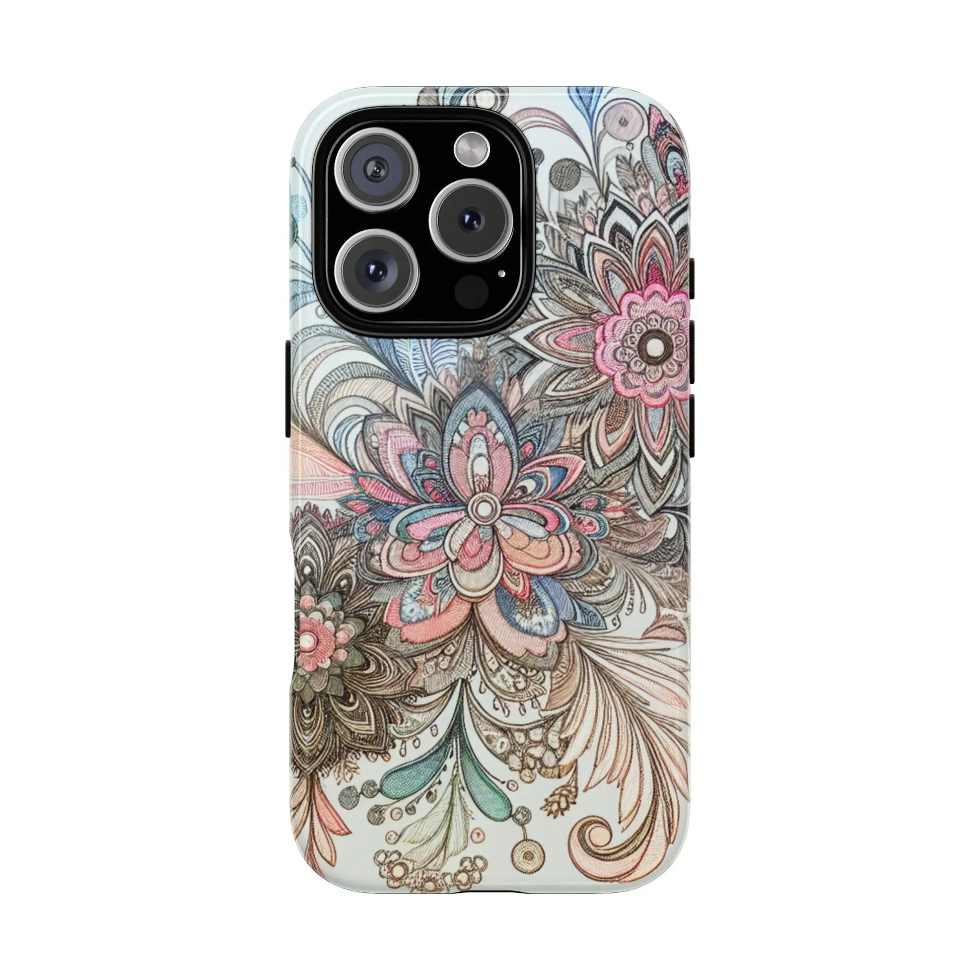 Floral Phone Case, Tough Cases, Protective mobile cover for flower lovers, Gift for her, Stylish phone accessory, Unique floral [...] Printify
