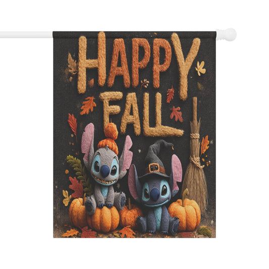 Autumn Garden Banner, Fall Decor, Happy Fall Flag, Outdoor Home Decoration, Halloween Yard Sign, Seasonal Garden Flag Printify