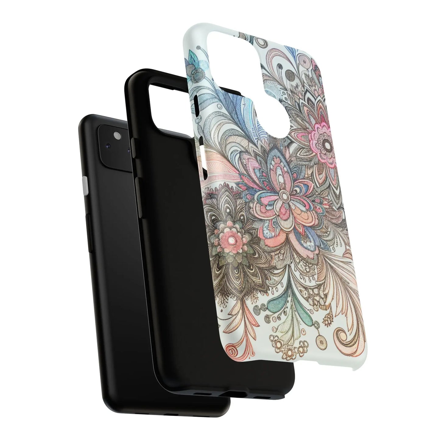 Floral Phone Case, Tough Cases, Protective mobile cover for flower lovers, Gift for her, Stylish phone accessory, Unique floral [...] Printify