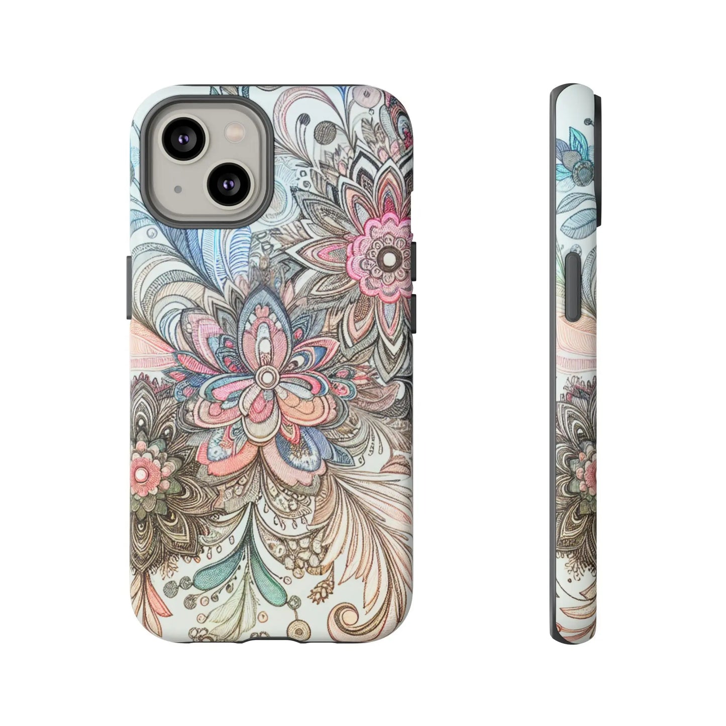 Floral Phone Case, Tough Cases, Protective mobile cover for flower lovers, Gift for her, Stylish phone accessory, Unique floral [...] Printify