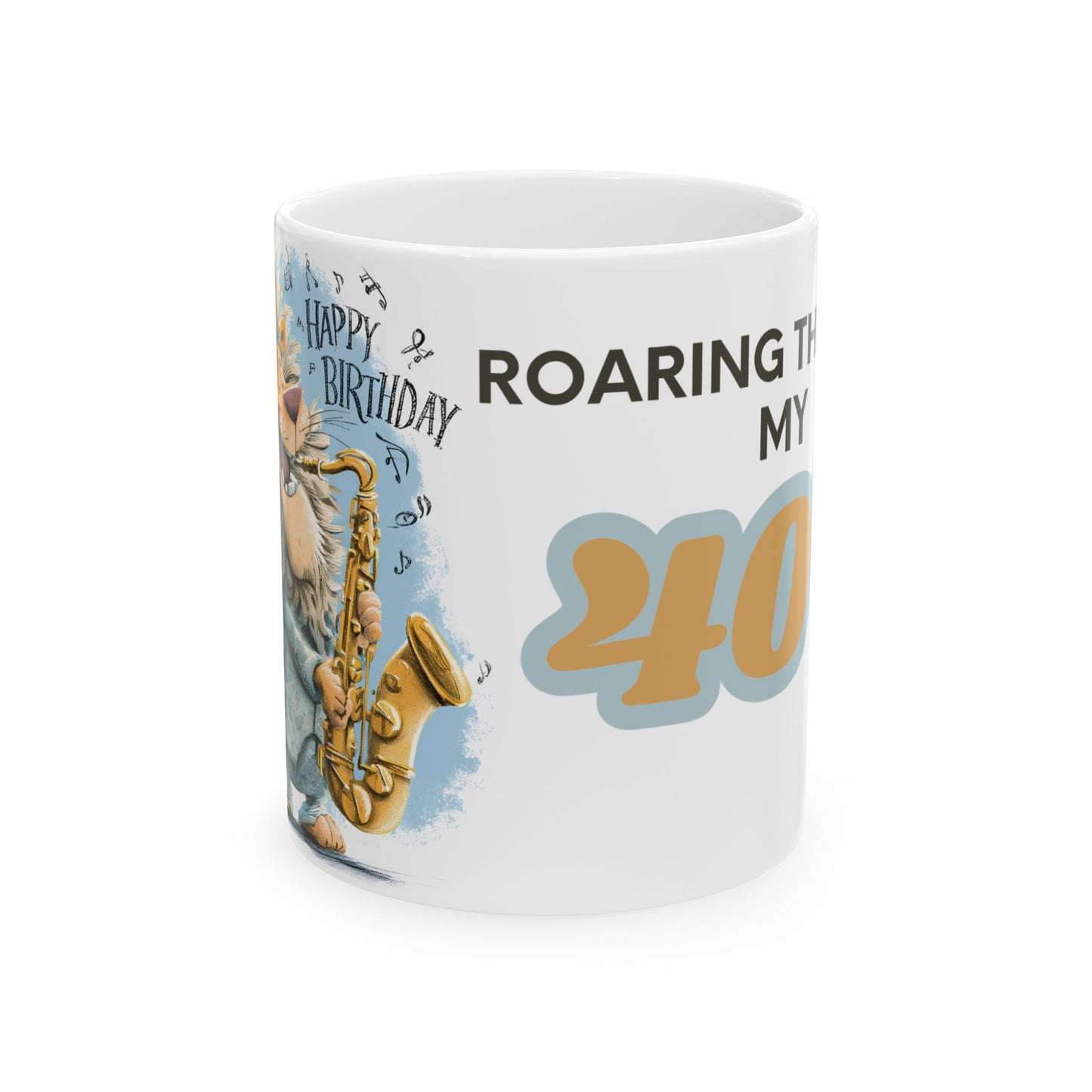 Customizable Happy Birthday Lion Mug
