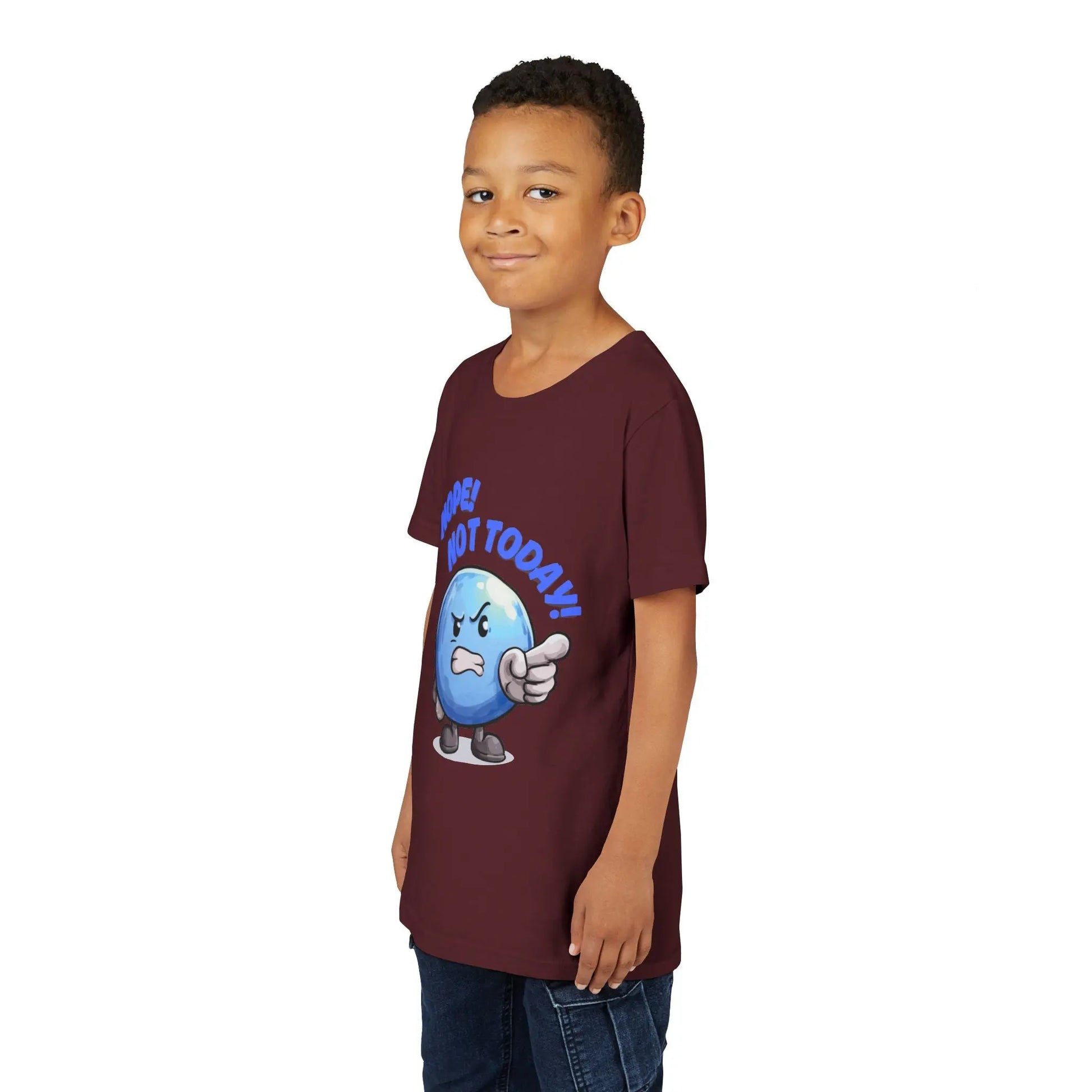 Funny Emoji Nope Not Today Youth Tee Printify