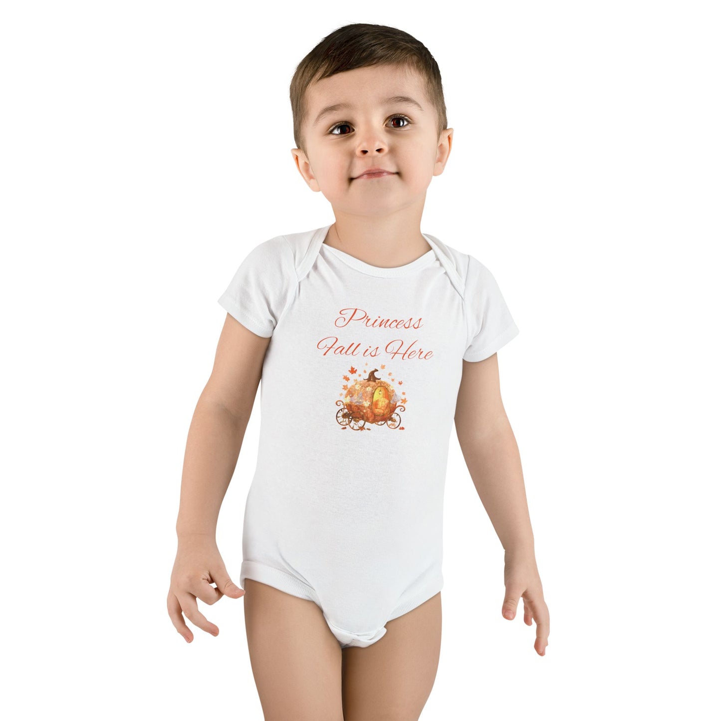 Baby Onesie, Princess Fall is Here - Personalizable Infant Bodysuit, Fall Pumpkin Carriage, Halloween Outfit, Baby Shower Gift, Custom Baby