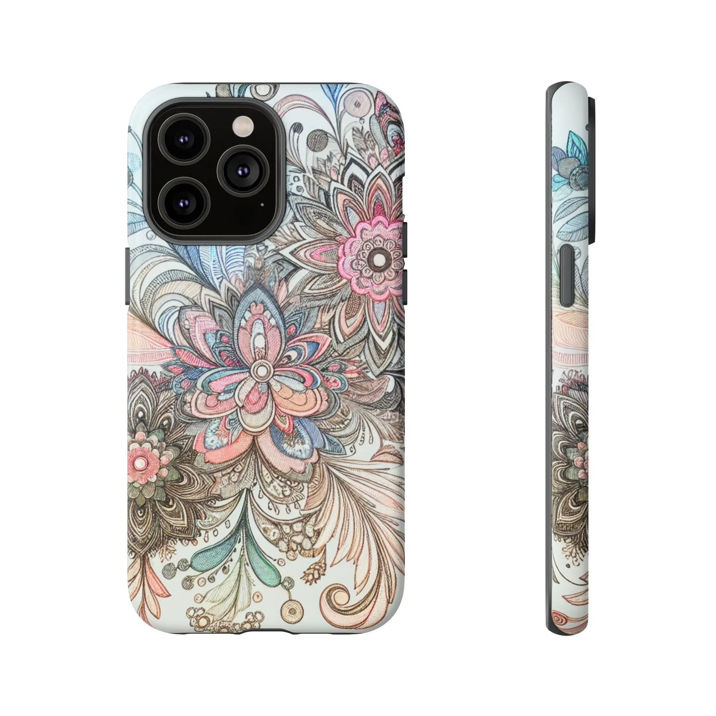 Floral Phone Case, Tough Cases, Protective mobile cover for flower lovers, Gift for her, Stylish phone accessory, Unique floral [...] Printify