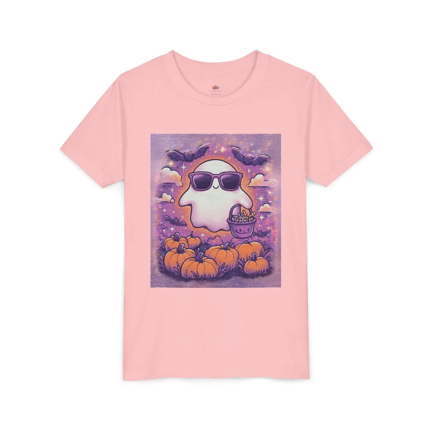 Adorable Ghost Halloween Tee, Youth Short Sleeve T-Shirt Printify