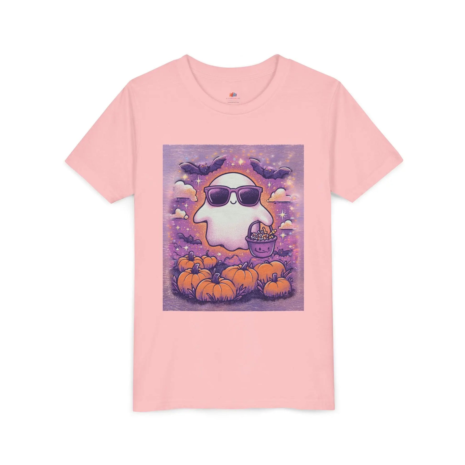 Adorable Ghost Halloween Tee, Youth Short Sleeve T-Shirt Printify