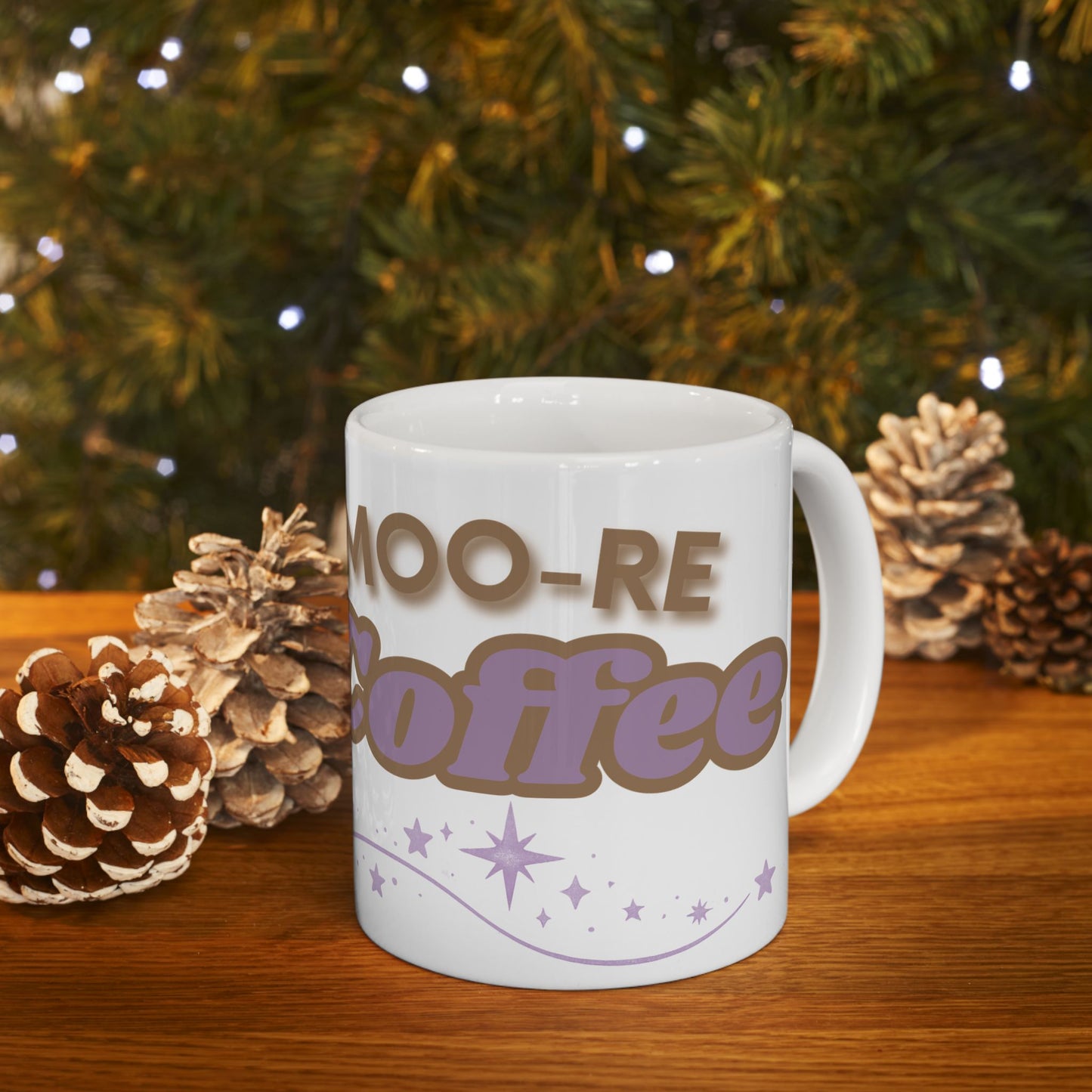 Highland Cow Coffee Mug Moo Re Coffee White Glossy Cup 11oz and 15oz