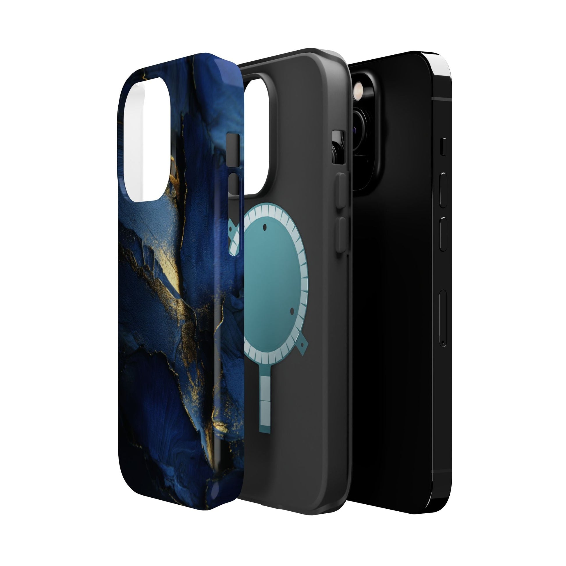 Phone Case - Blue and Gold 8k HD Design - Magnetic Tough Cases Printify