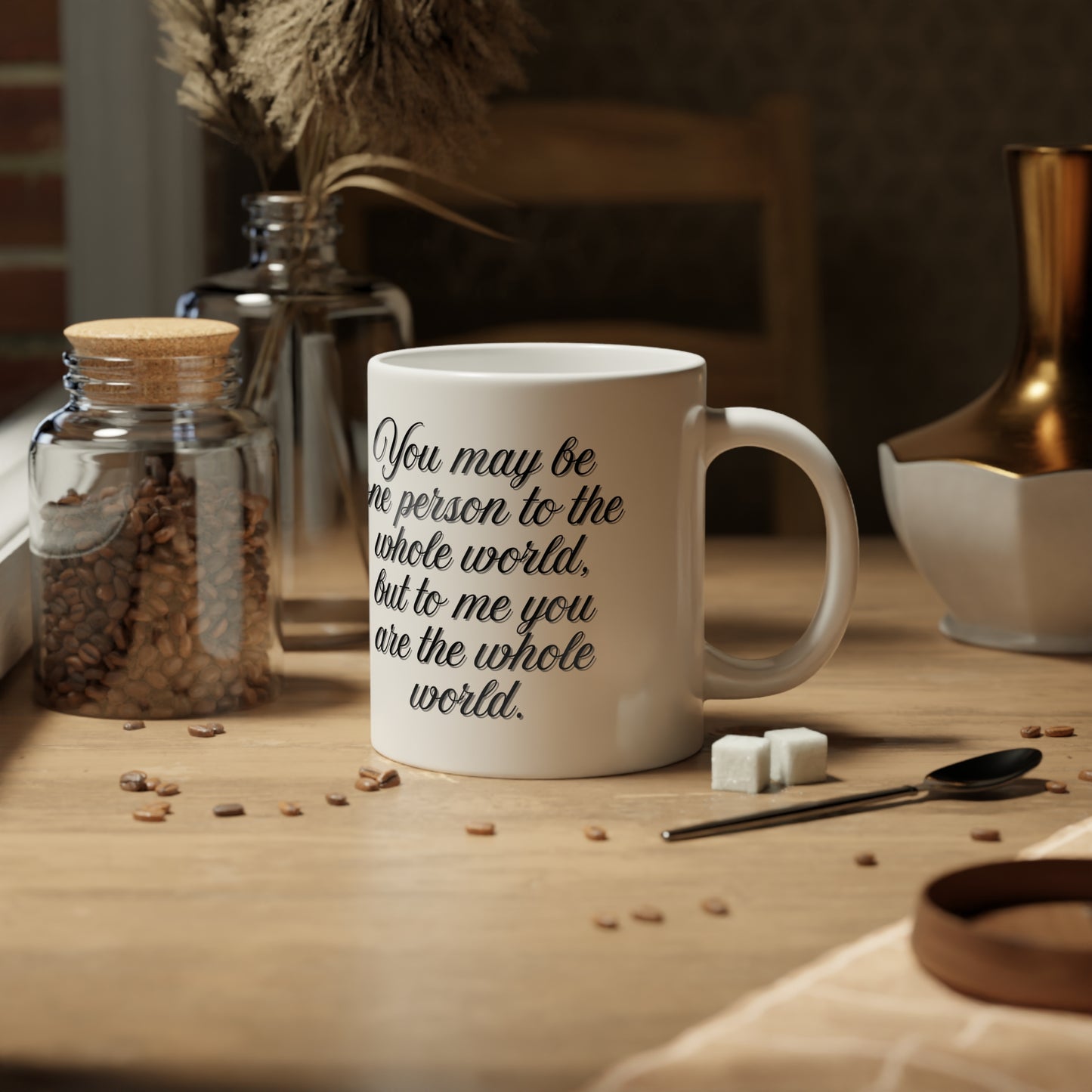 Personalized Photo Heart Mug Custom Quote Name Jumbo Coffee Cup Wedding Anniversary Gift First Mothers Day Keepsake 20oz