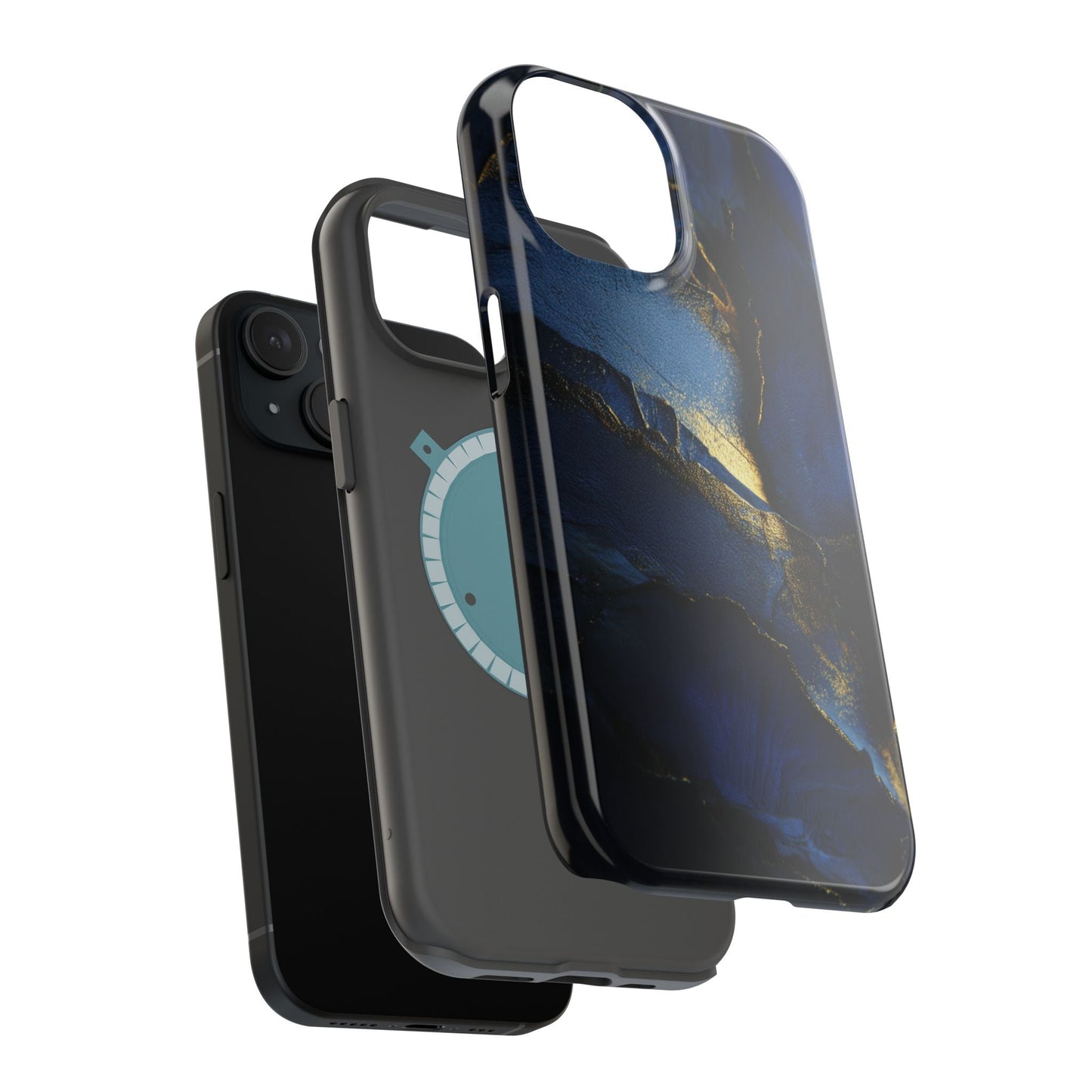 Phone Case - Blue and Gold 8k HD Design - Magnetic Tough Cases Printify