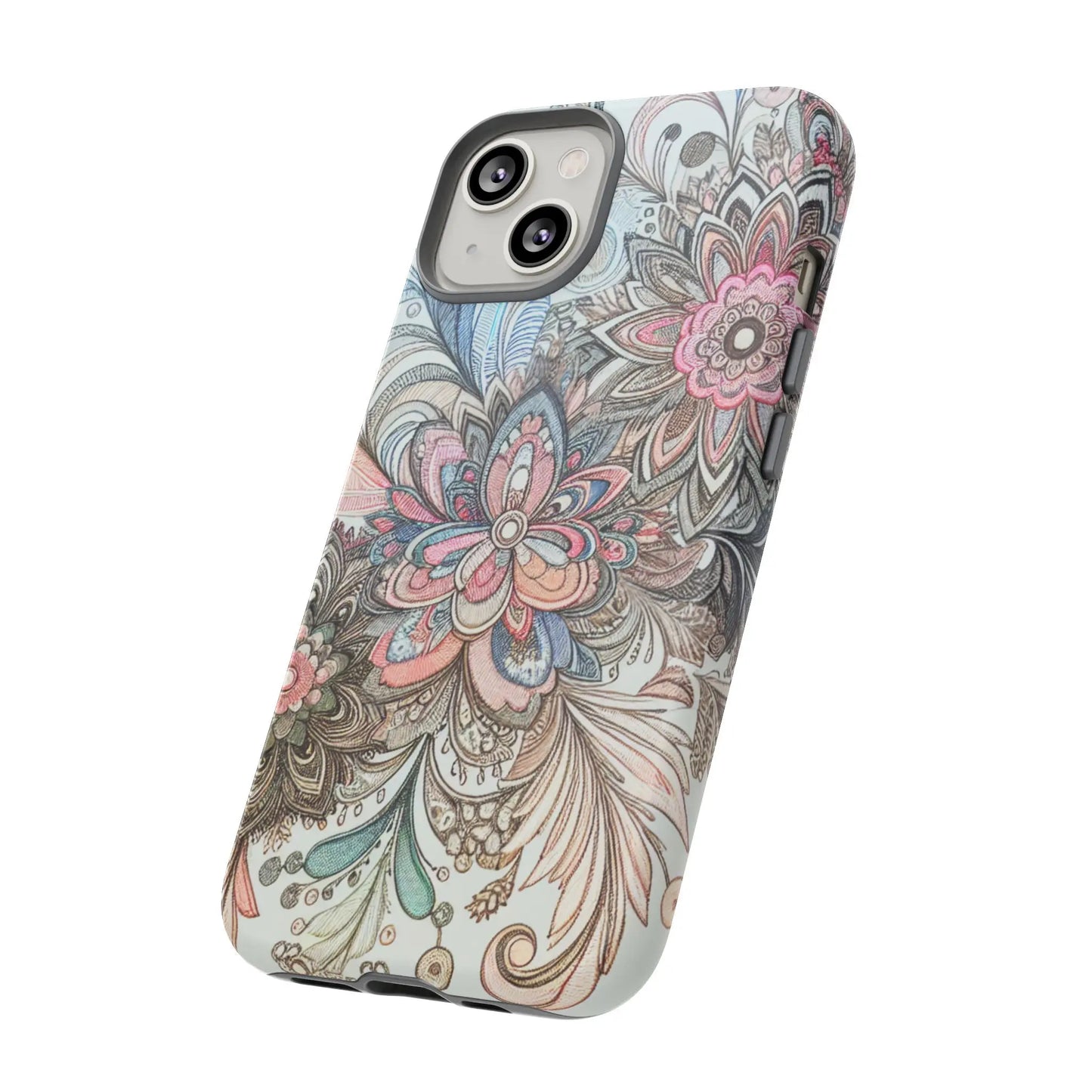 Floral Phone Case, Tough Cases, Protective mobile cover for flower lovers, Gift for her, Stylish phone accessory, Unique floral [...] Printify