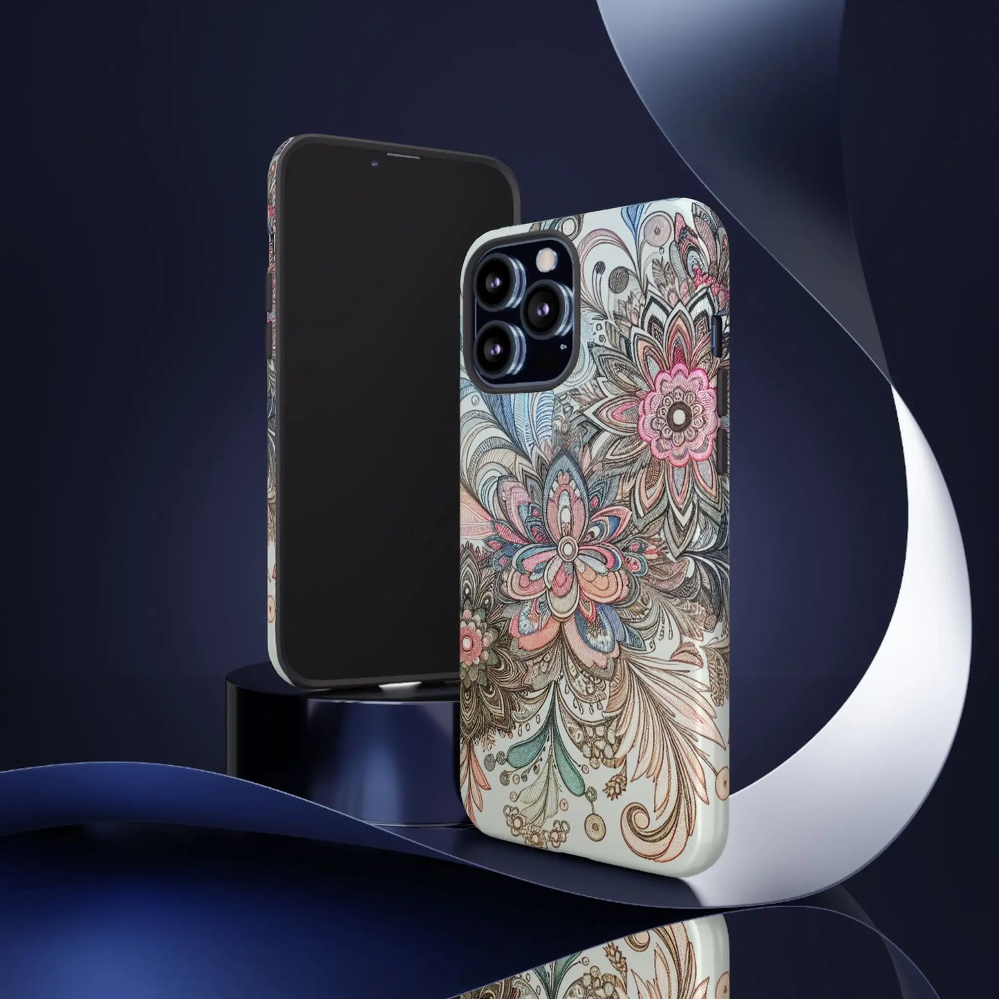 Floral Phone Case, Tough Cases, Protective mobile cover for flower lovers, Gift for her, Stylish phone accessory, Unique floral [...] Printify