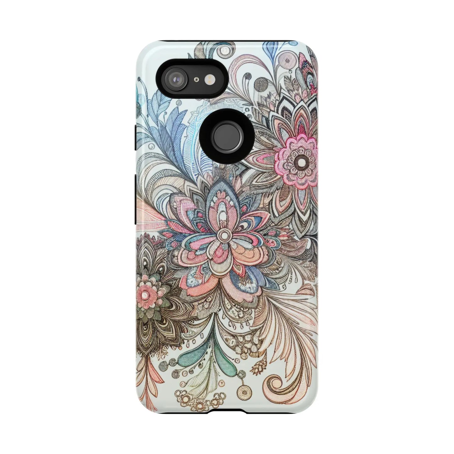 Floral Phone Case, Tough Cases, Protective mobile cover for flower lovers, Gift for her, Stylish phone accessory, Unique floral [...] Printify
