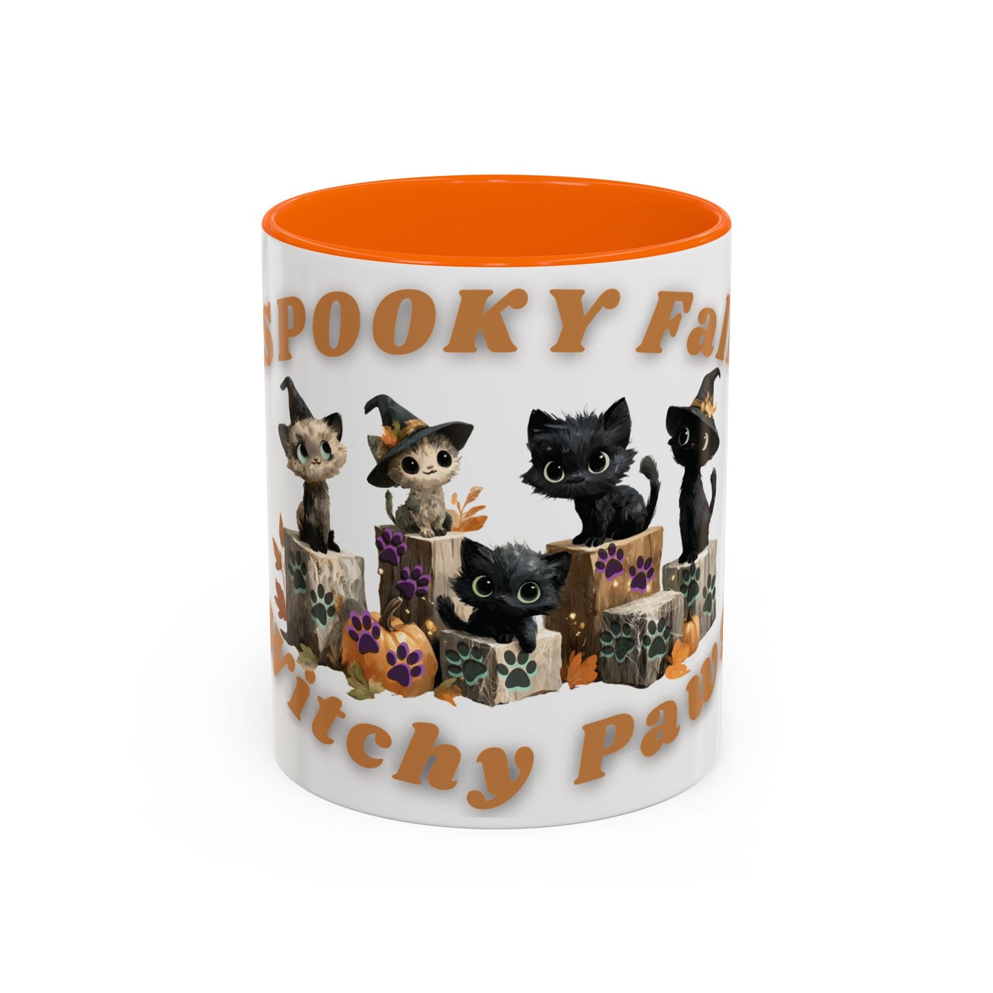 Spooky Black Cat Coffee Mug, Halloween Mug, Fall Decor, Cat Lover Gift, Witchy Paws, Seasonal Mugs