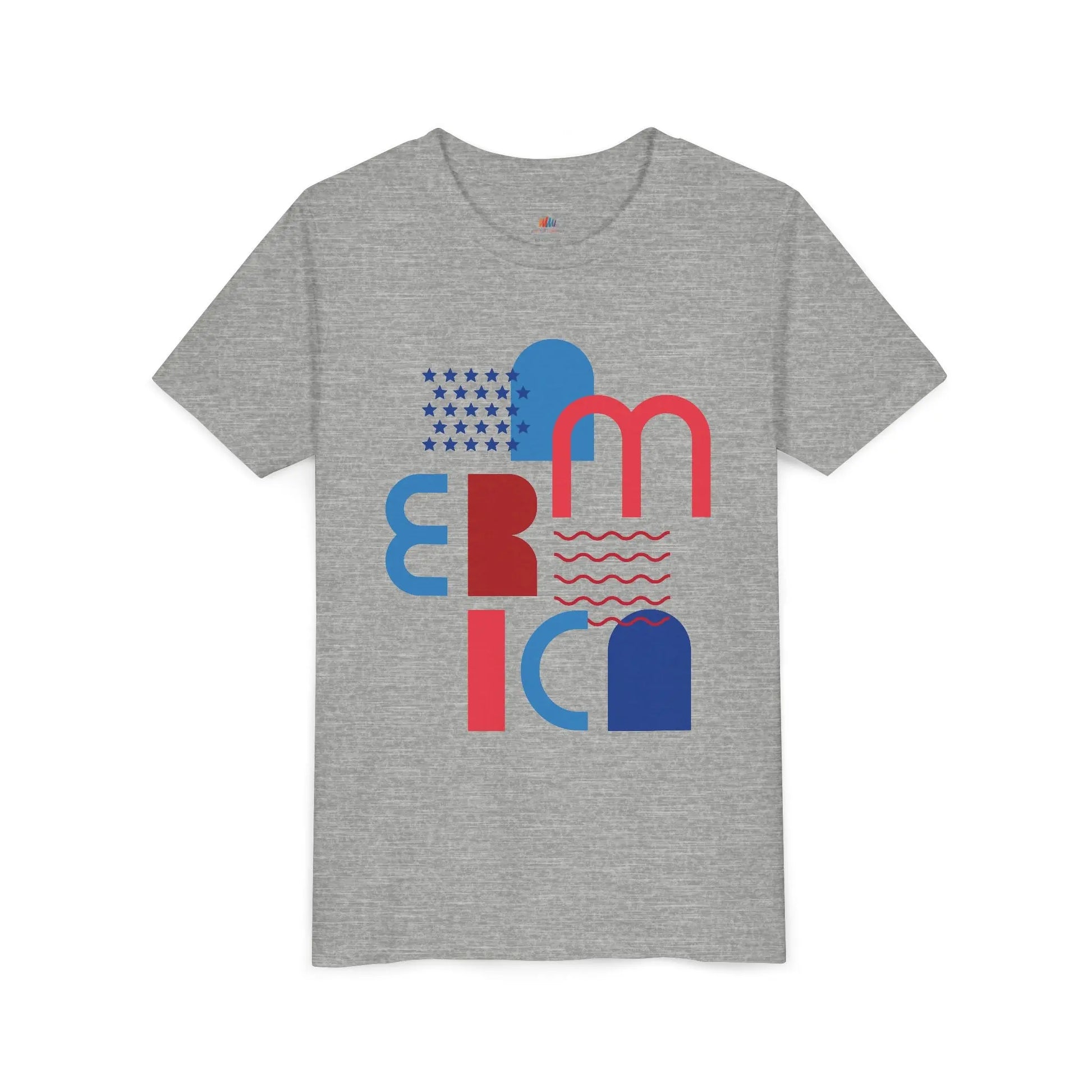 Youth Americana Short Sleeve Tee, Summer Fun Shirt, Patriotic Kids Top, Gift for Independence Day, Red White Blue Tee Printify