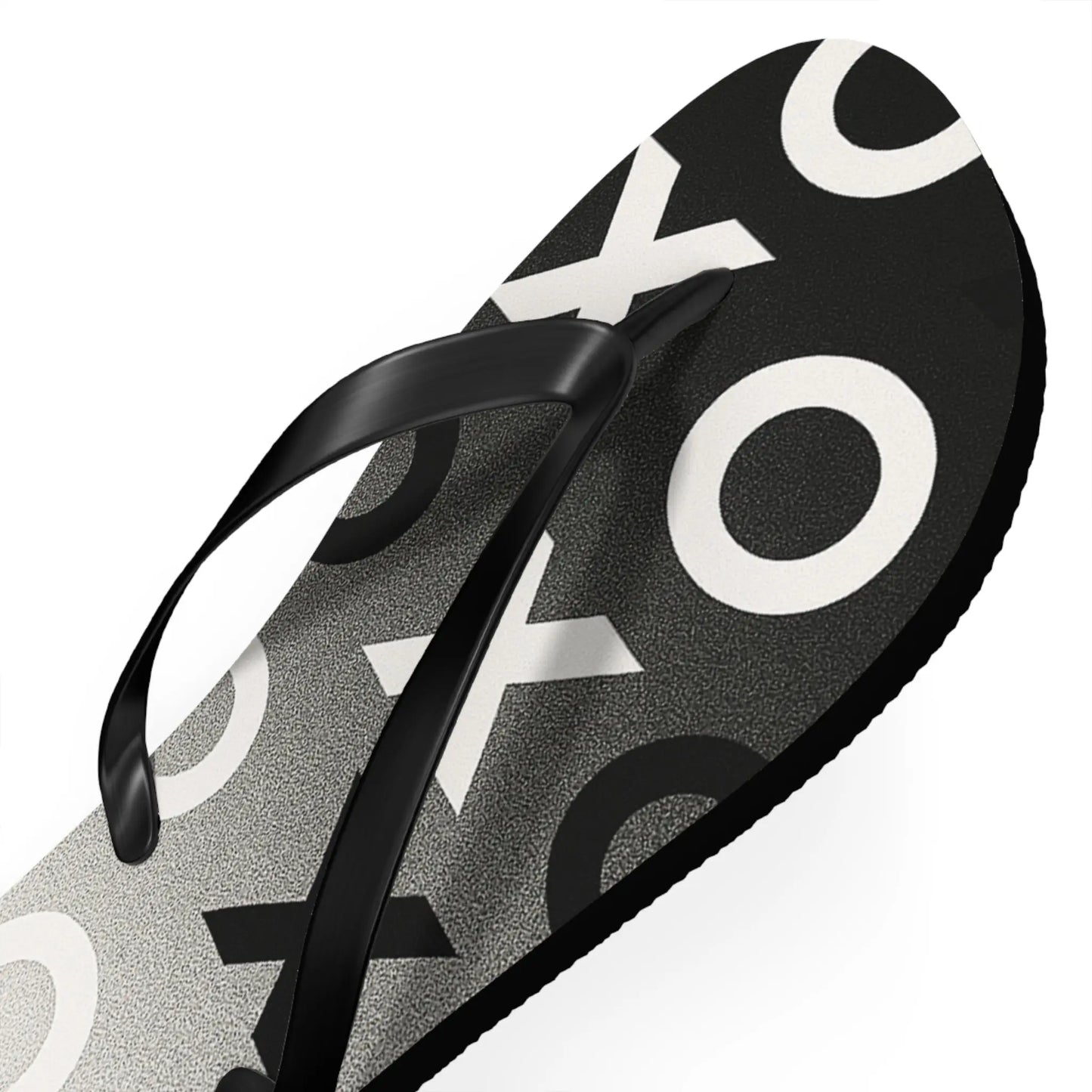 Stylish Flip Flops with Minimalist OX Design, Beach Footwear, Summer Sandals, Casual Summer Vibes, Vacation Essentials Printify