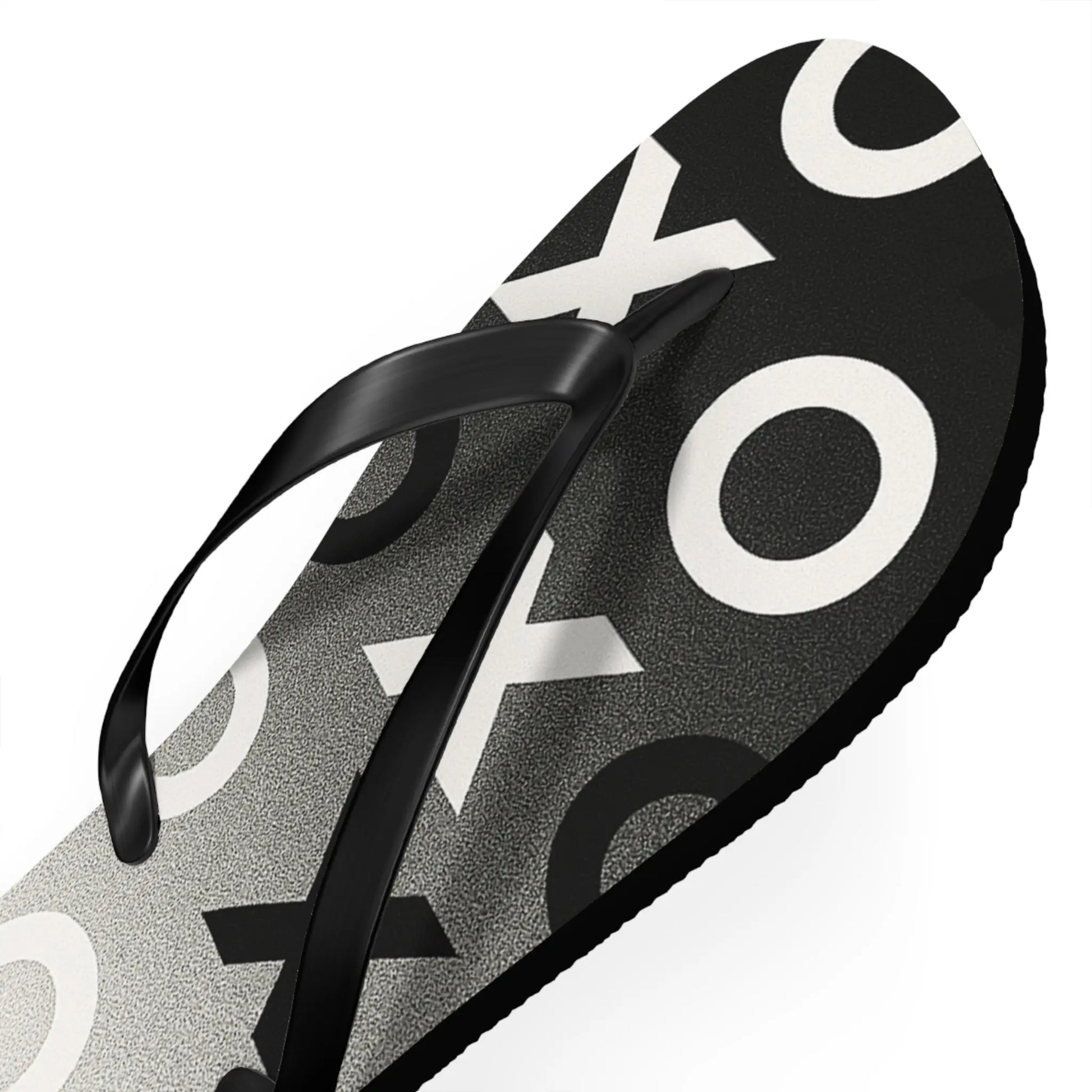 Stylish Flip Flops with Minimalist OX Design, Beach Footwear, Summer Sandals, Casual Summer Vibes, Vacation Essentials Printify