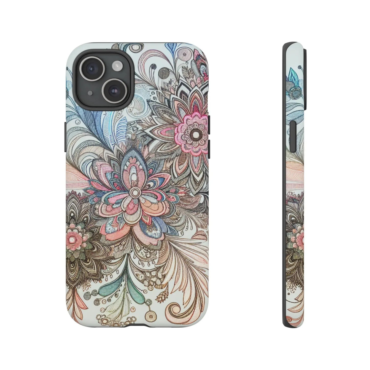 Floral Phone Case, Tough Cases, Protective mobile cover for flower lovers, Gift for her, Stylish phone accessory, Unique floral [...] Printify