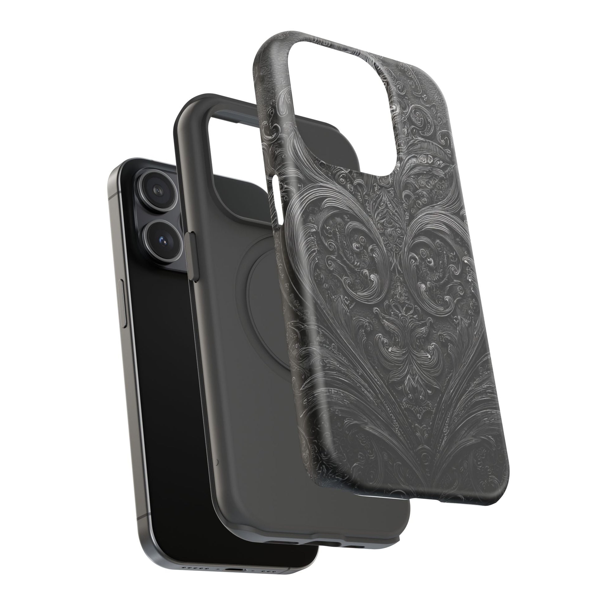 Phone Cases - Elegant Vintage Black Lace Design Printify