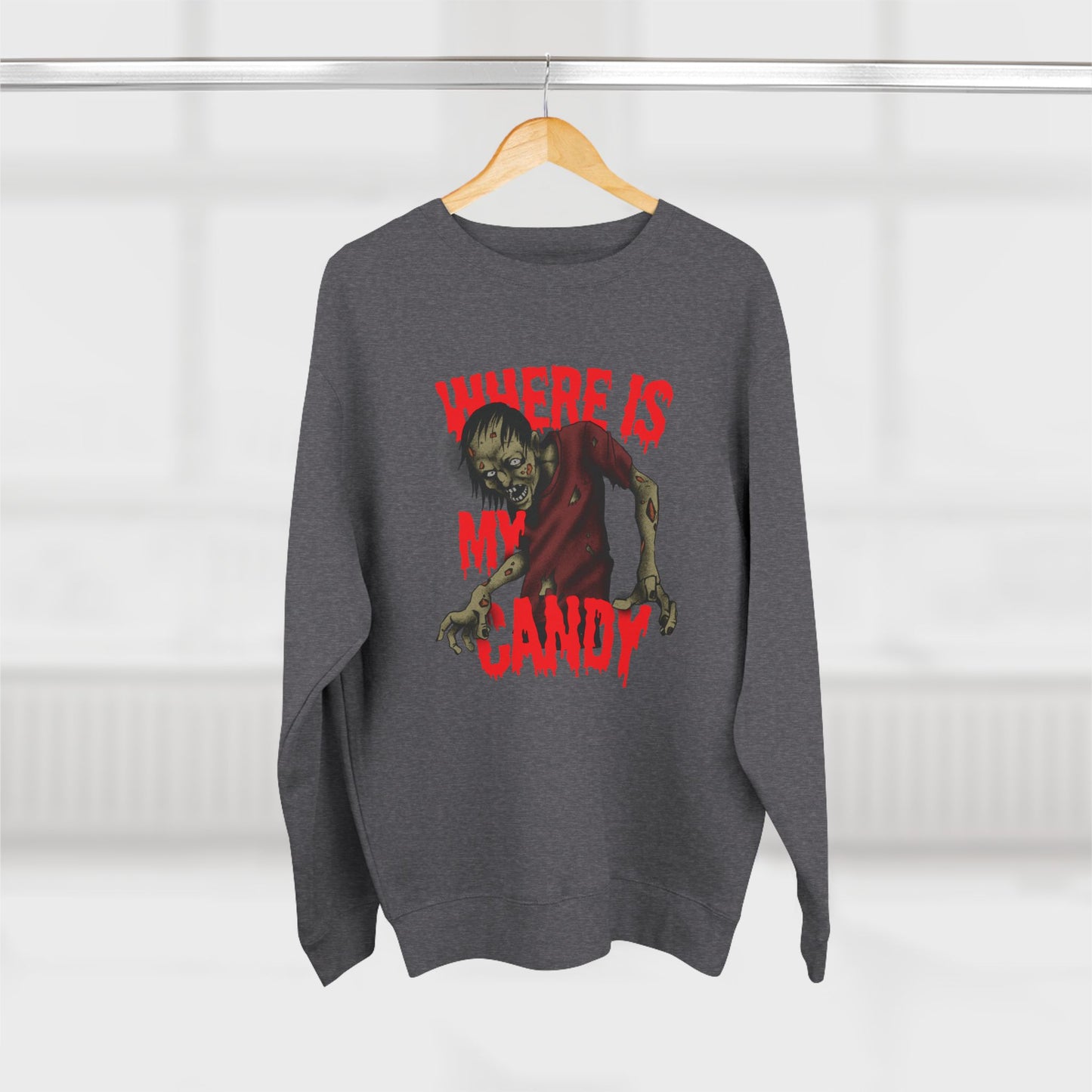 Spooky Halloween Crewneck Sweatshirt with Zombie Design | Unisex Graphic Sweater | Where Is My Candy | Fall Fashion, Halloween Gift, [...]