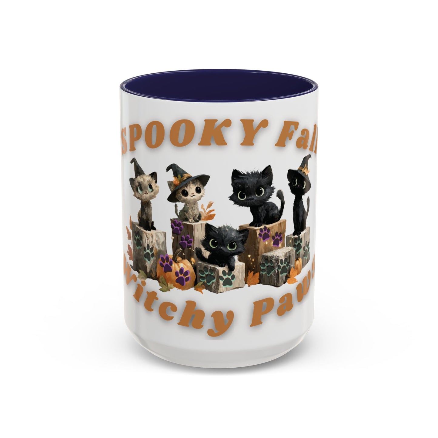 Spooky Black Cat Coffee Mug, Halloween Mug, Fall Decor, Cat Lover Gift, Witchy Paws, Seasonal Mugs