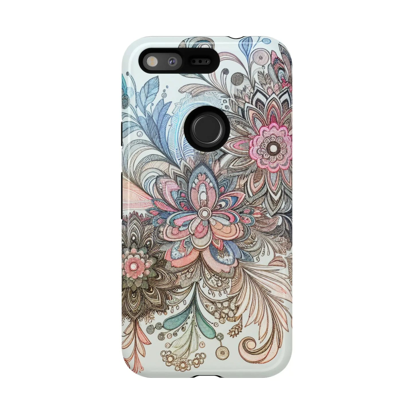 Floral Phone Case, Tough Cases, Protective mobile cover for flower lovers, Gift for her, Stylish phone accessory, Unique floral [...] Printify