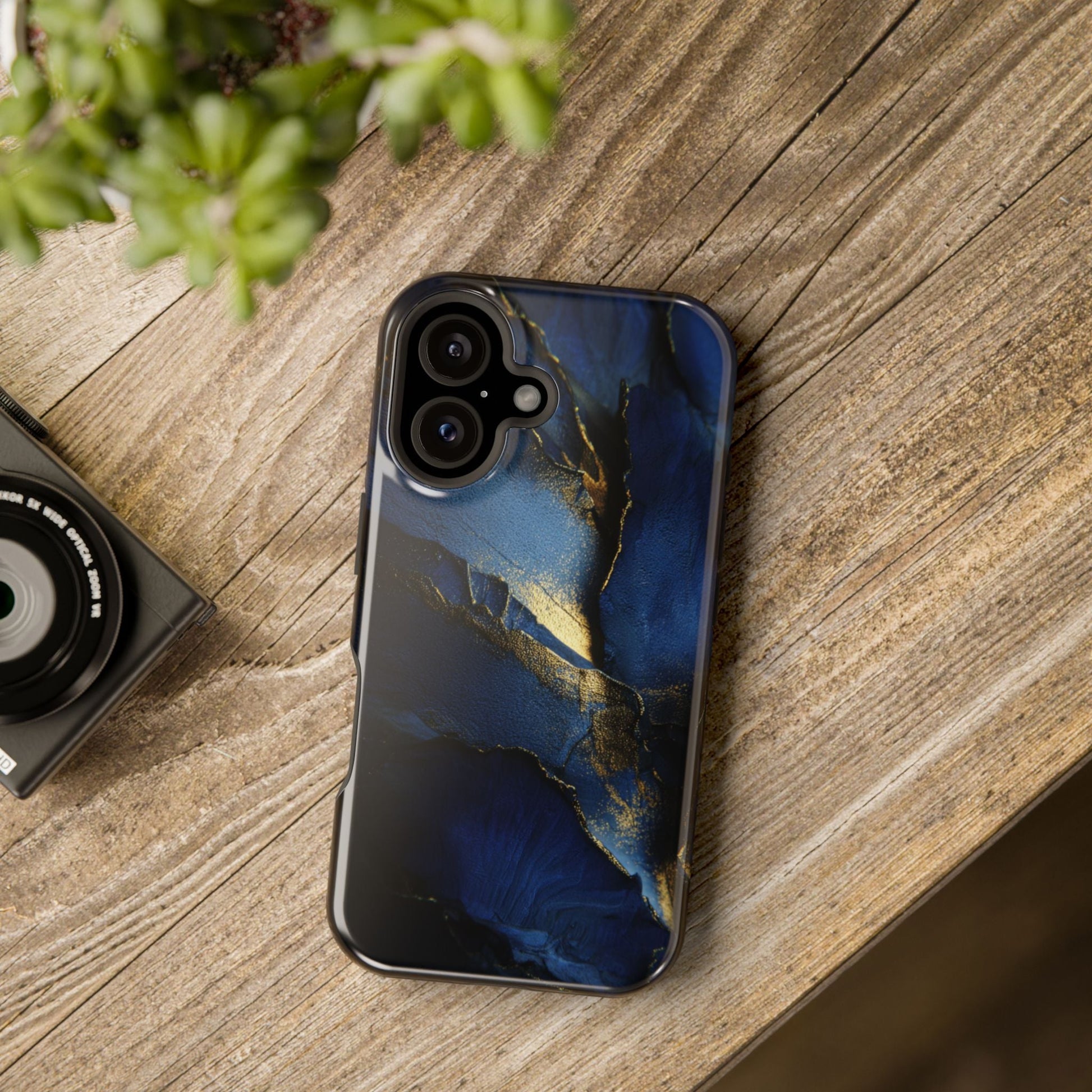 Phone Case - Blue and Gold 8k HD Design - Magnetic Tough Cases Printify
