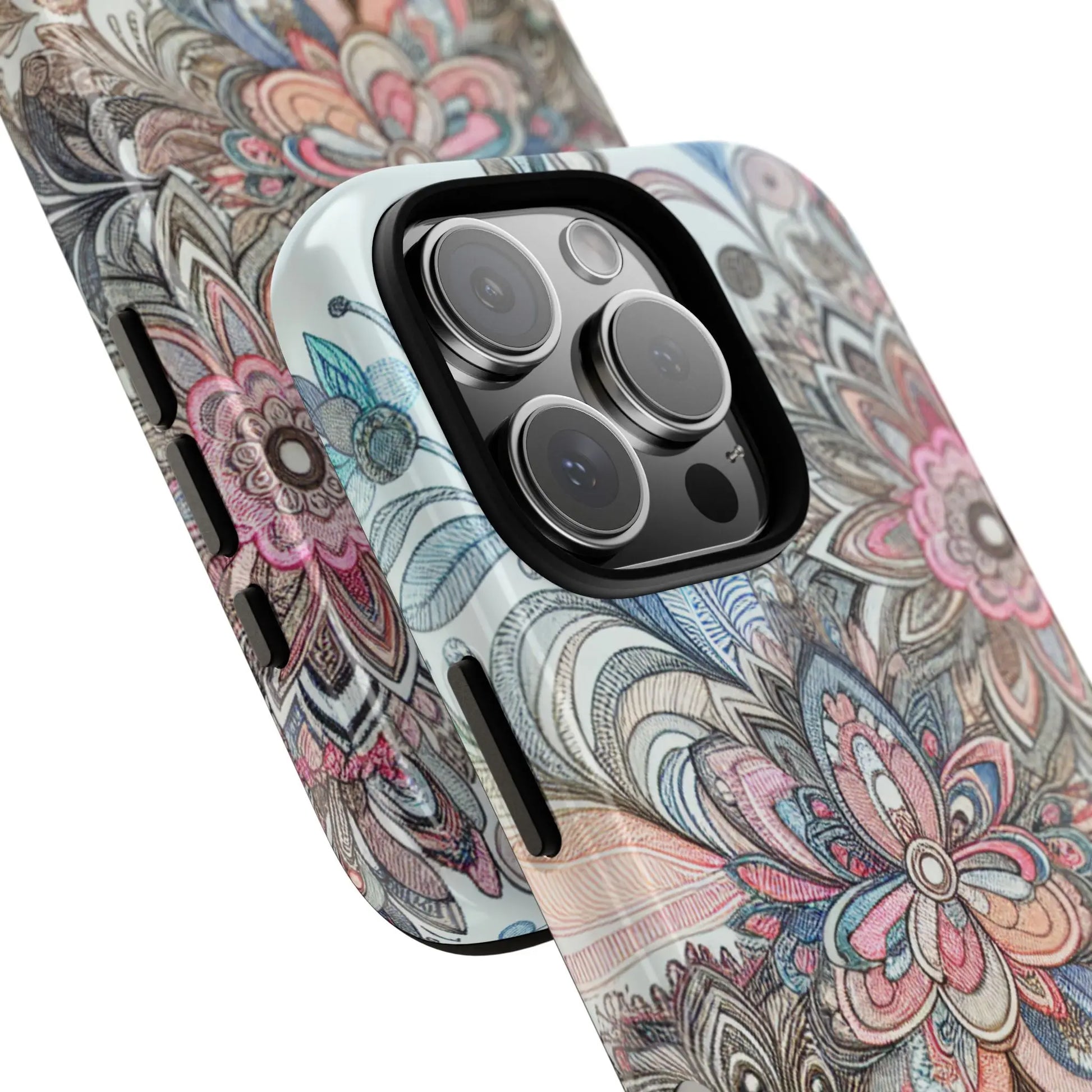 Floral Phone Case, Tough Cases, Protective mobile cover for flower lovers, Gift for her, Stylish phone accessory, Unique floral [...] Printify