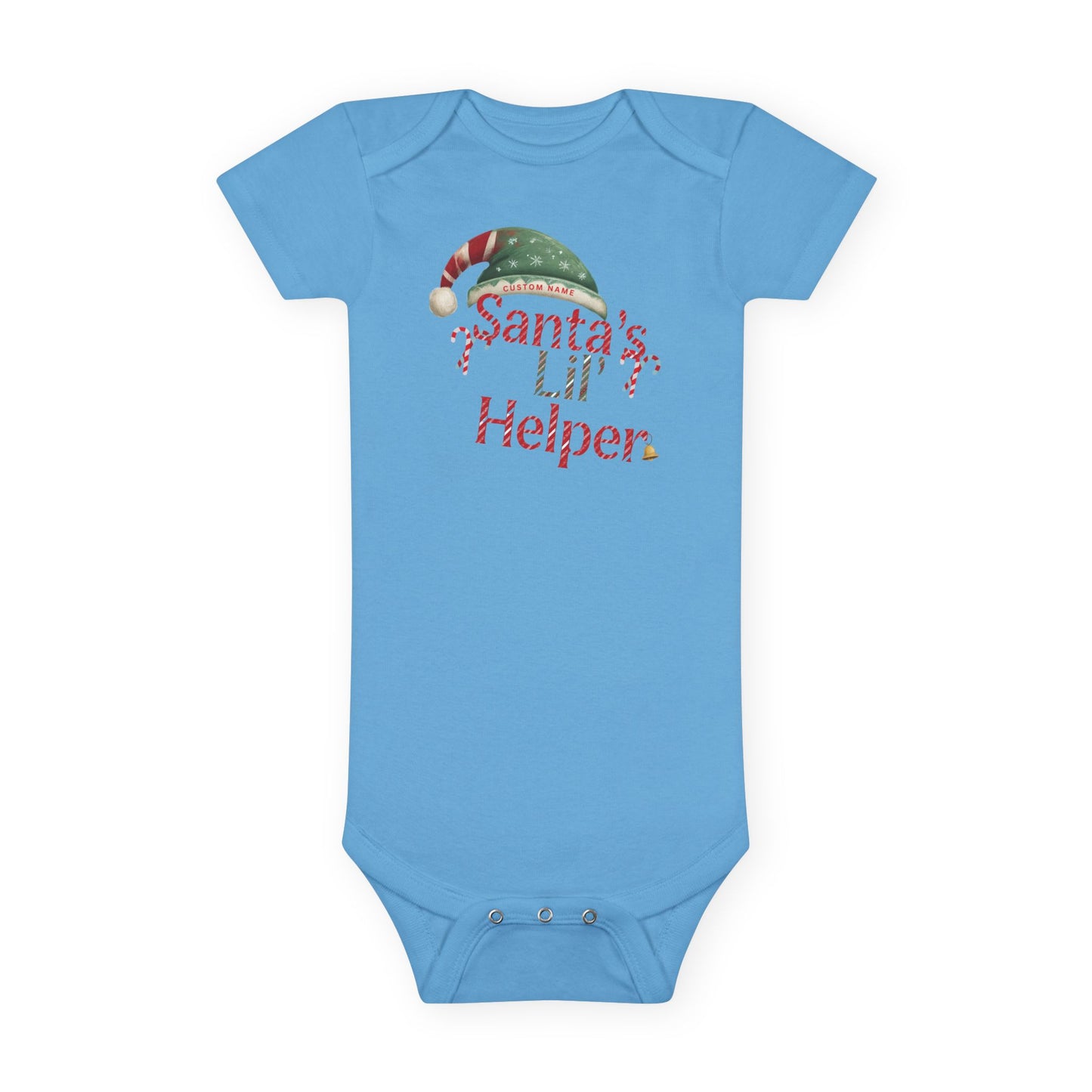 Personalized Santa's Lil Helper Baby Onesie, Christmas Baby Outfit, Holiday Gift for New Parents, Cute Baby Bodysuit, Infant Wear
